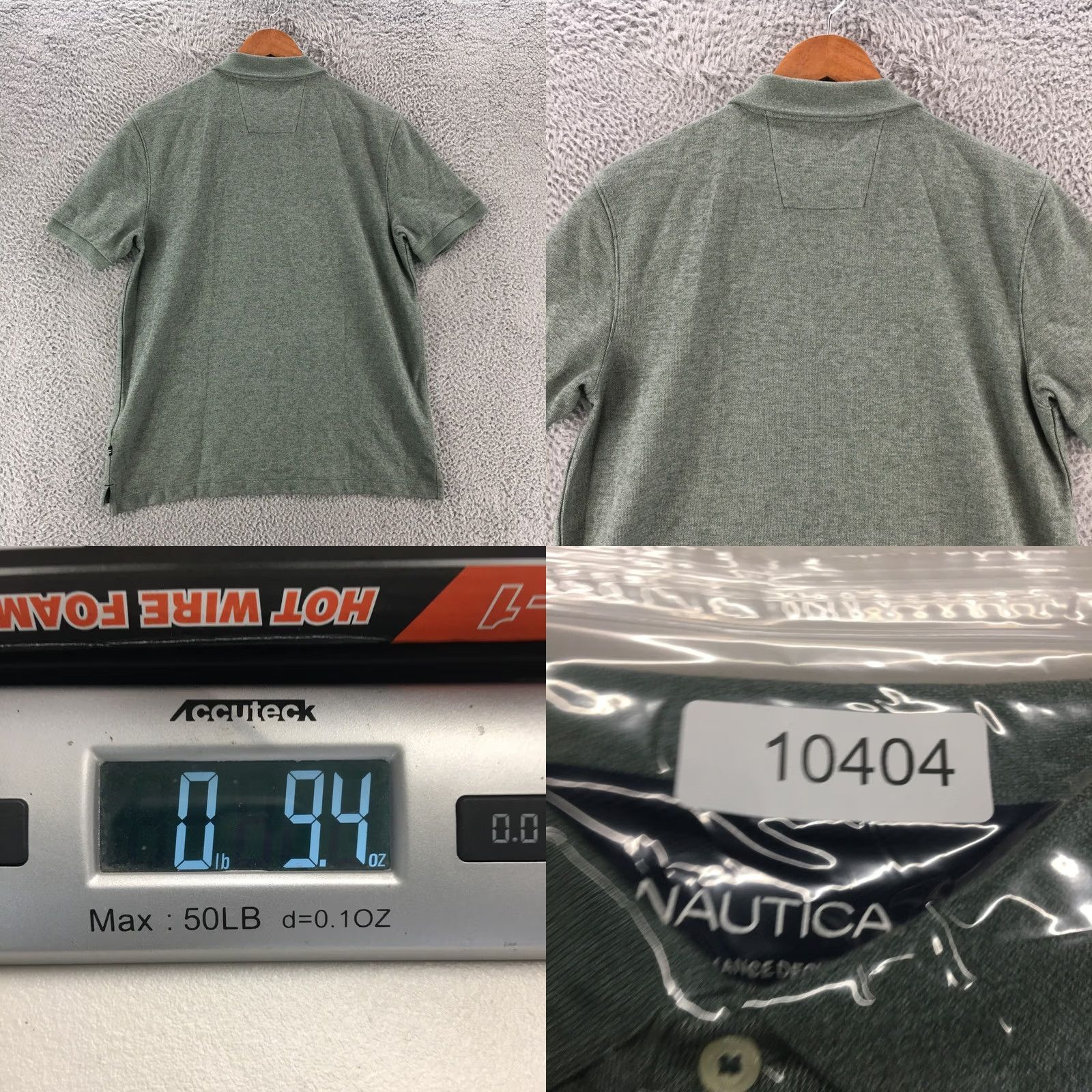 Nautica Nautica Short Sleeve Polo Shirt Top Mens M Green Cotton Blend Classic Fit Collar Size US M / EU 48-50 / 2 - 8 Thumbnail