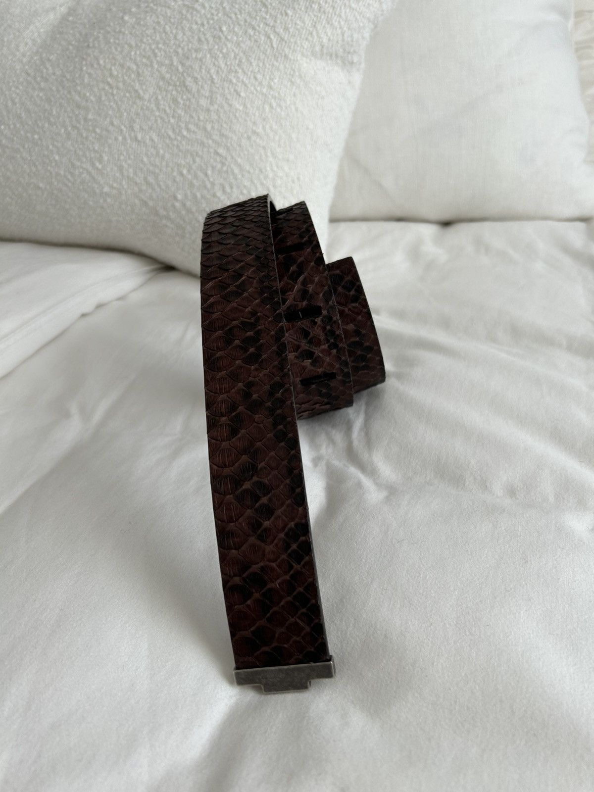 Haider Ackermann Haider Ackermann Python Leather Belt Size 44 - 2 Thumbnail