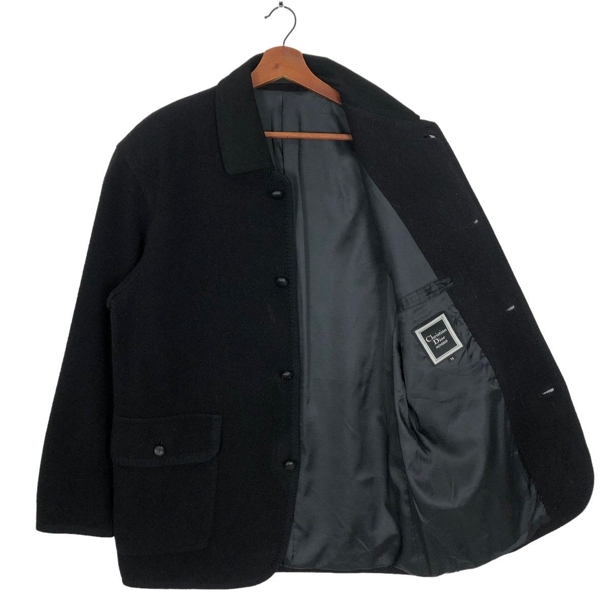 Christian Dior Monsieur Black Button Coat Size US M / EU 48-50 / 2 - 4 Thumbnail