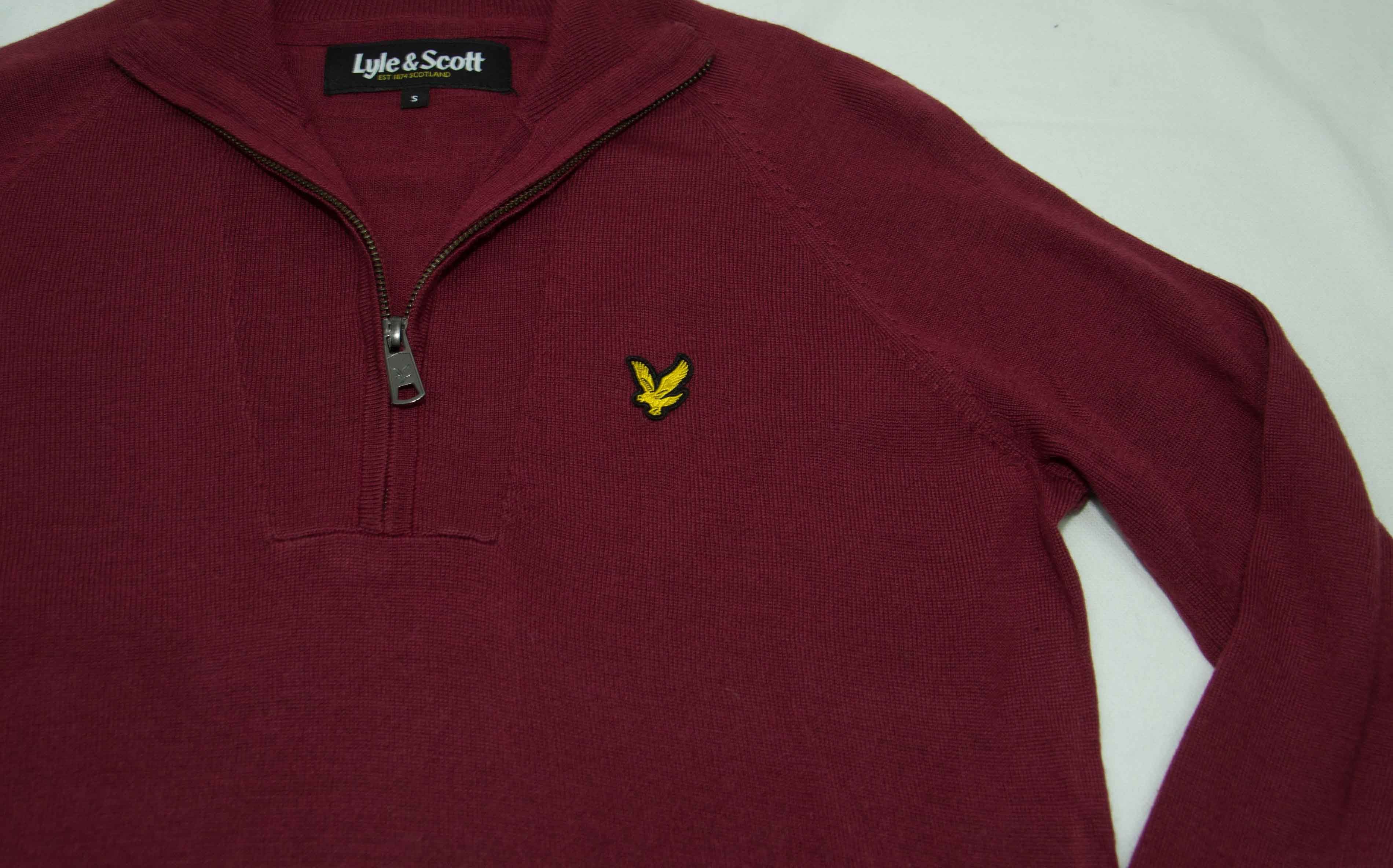 Lyle & Scott LYLE AND SCOTT JUMPER ZIP NECK WOOL SIZE S-M ( LABEL S) Size US S / EU 44-46 / 1 - 5 Thumbnail