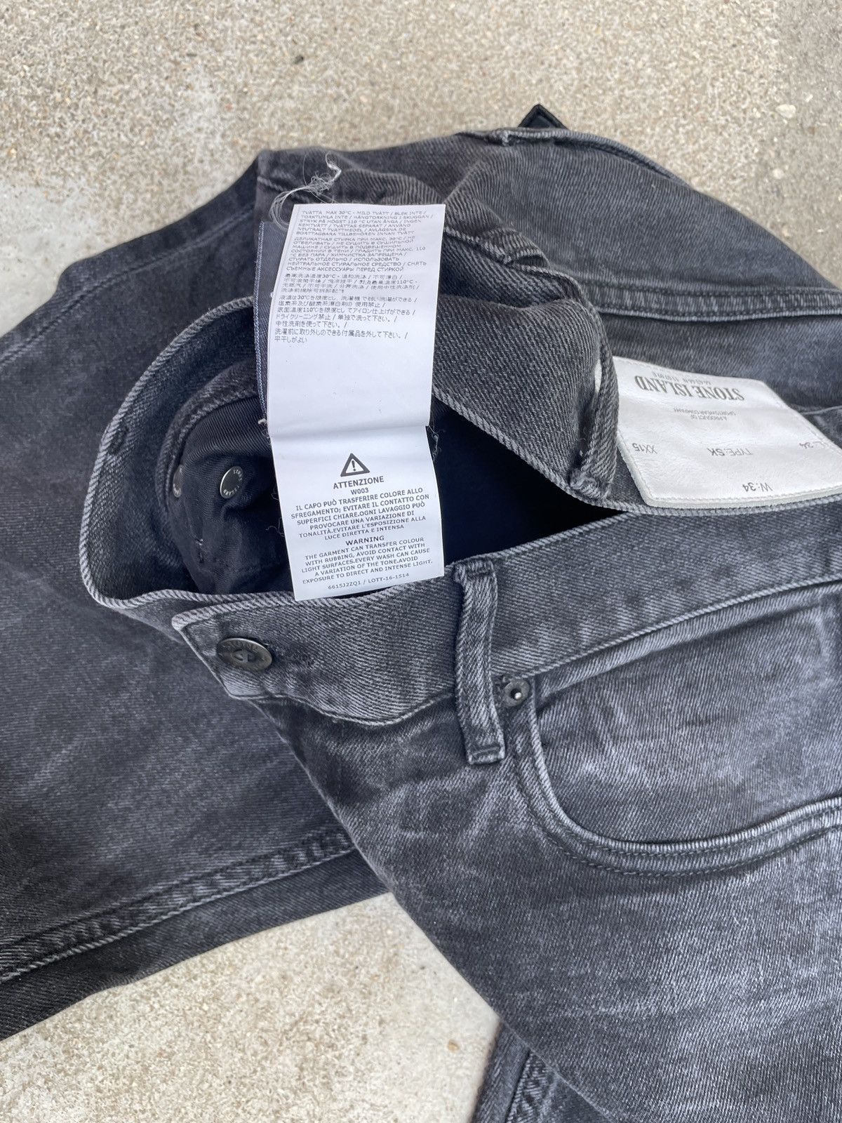 Stone Island Stone Island Faded Black Slim-Fit Denim Jeans Size US 34 / EU 50 - 7 Thumbnail