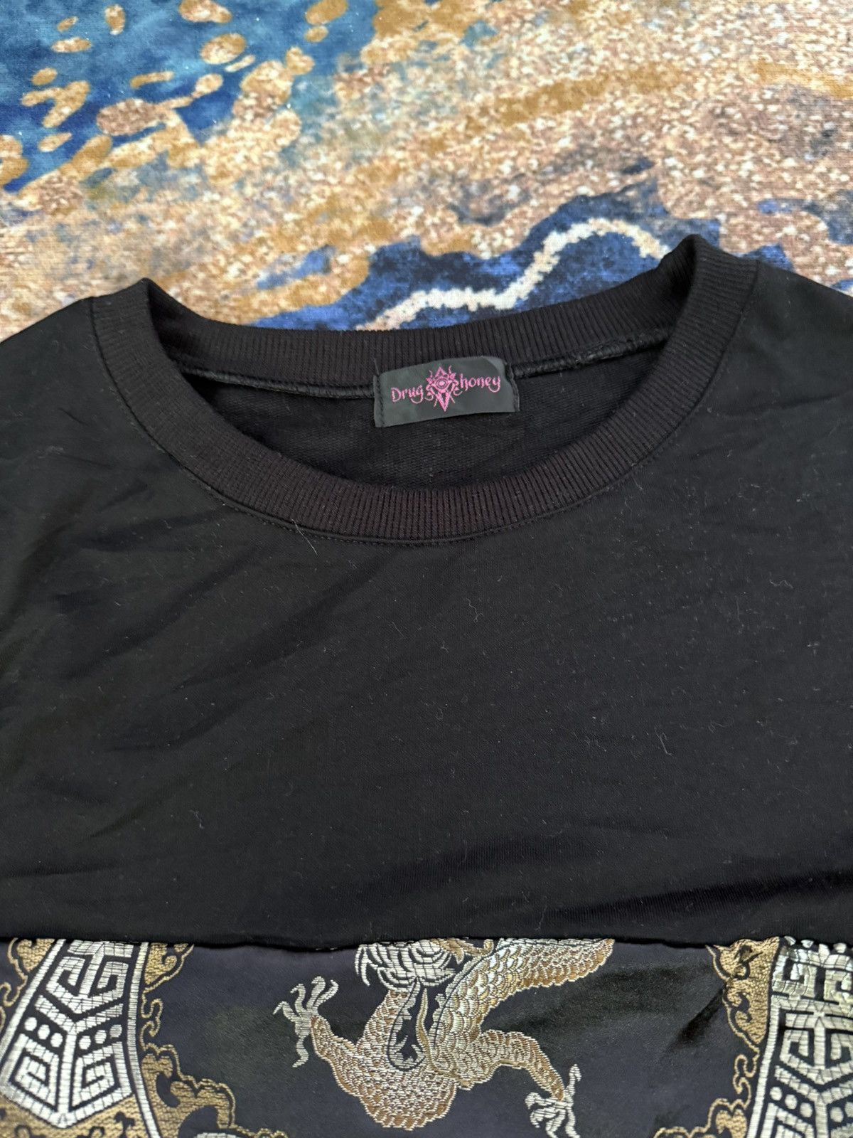 Japanese Brand DRUG HONEY OVERPRINTED DRAGON MOTIF T SHIRT Size US XL / EU 56 / 4 - 3 Thumbnail