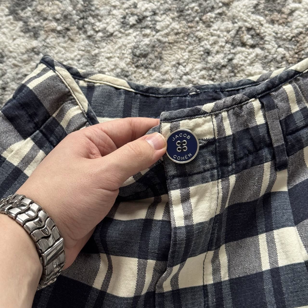 Jacob Cohen Jacob Cohen Rare Wide Plain Checkered Pants Size 26" / US 2 / IT 38 - 7 Thumbnail