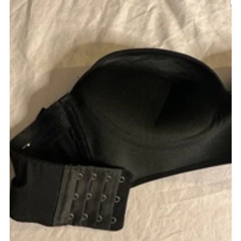 Other OQQ Black Strapless Push-Up Bra Size 32/70 with Back Clasp Size ONE SIZE - 6 Thumbnail