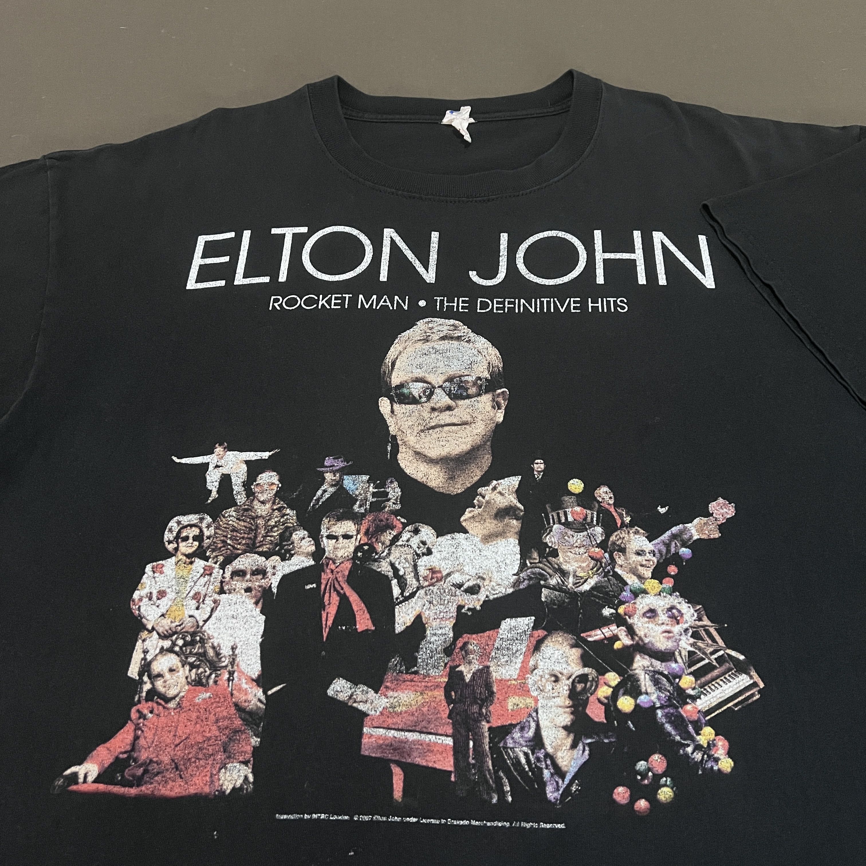 Rap Tees × Seditionaries × Vintage Vintage Y2K Elton John Rocket Man Tour Promo Tee 2XL Faded Size US XXL / EU 58 / 5 - 4 Thumbnail