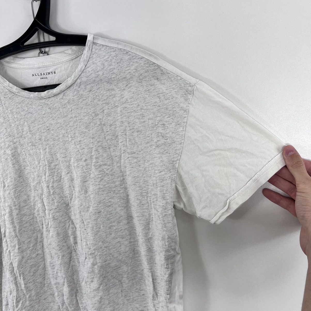 Allsaints × Japanese Brand All Saints Basic T-Shirt Grey/White Relaxed Fit Size Small Size US S / EU 44-46 / 1 - 4 Thumbnail