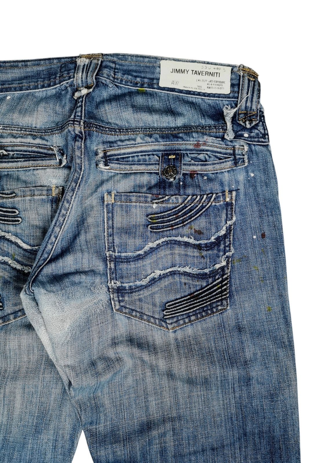 Jimmy Taverniti Jimmy Taverniti Distressed Painted Denim Jeans Size US 32 / EU 48 - 10 Thumbnail