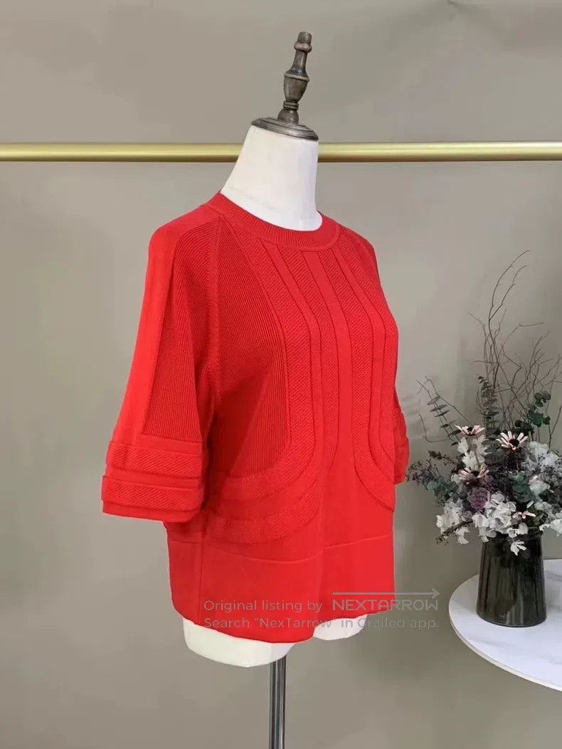 Hermes Hermes Round Neck Knit Short-Sleeve Top Size XS / US 0-2 / IT 36-38 - 8 Thumbnail