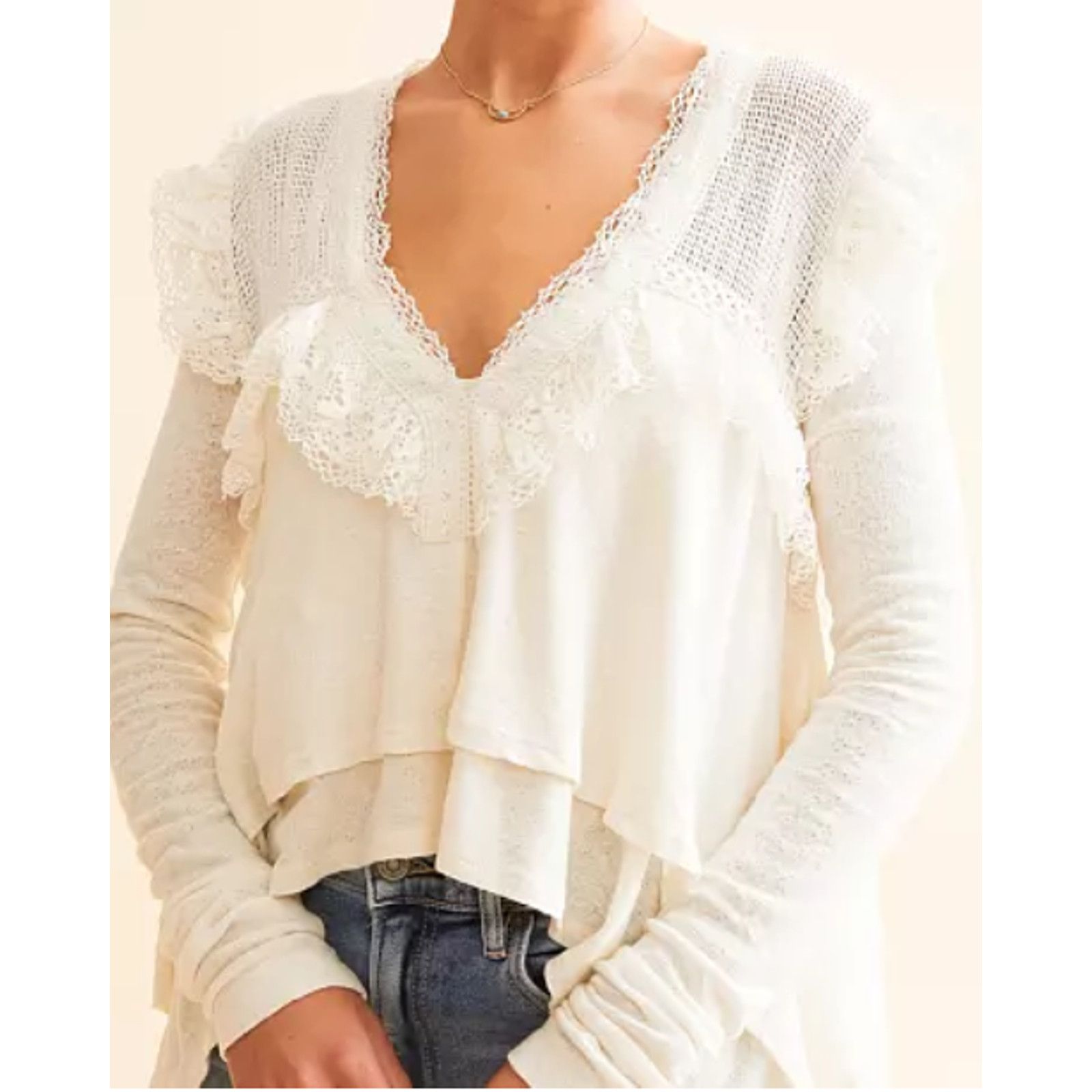 Free People Free People Women Eva Cropped Top Tea Size M Size M / US 6-8 / IT 42-44 - 5 Thumbnail