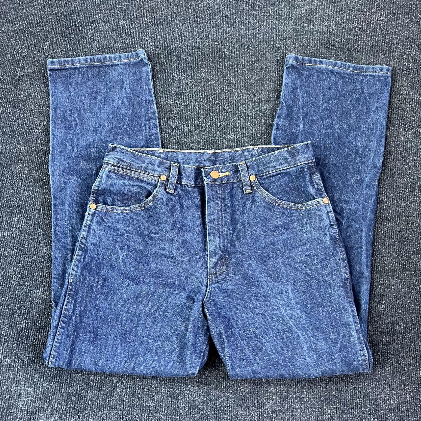 Wrangler Wrangler Jeans Mens 26x29 Blue Denim Straight Leg Medium Wash Casual Pants Size US 26 / EU 42 - 3 Thumbnail
