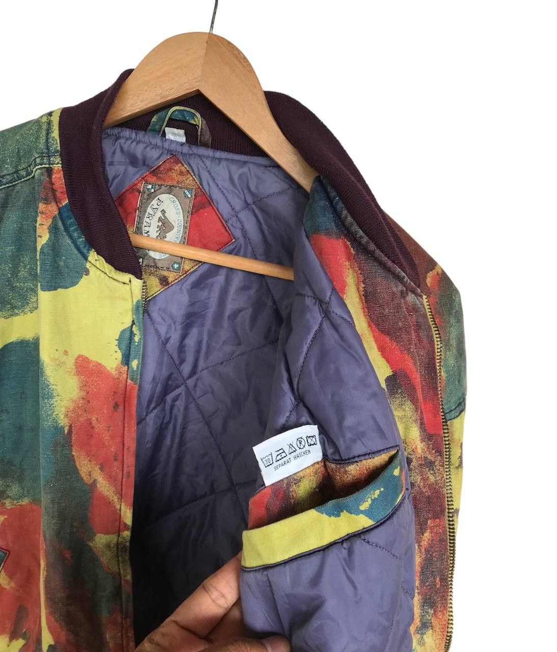 Cross Colours × Nigel Cabourn × Vintage Vintage Cross colour Pyramax art paint bomber canvas jacket Size US M / EU 48-50 / 2 - 9 Thumbnail