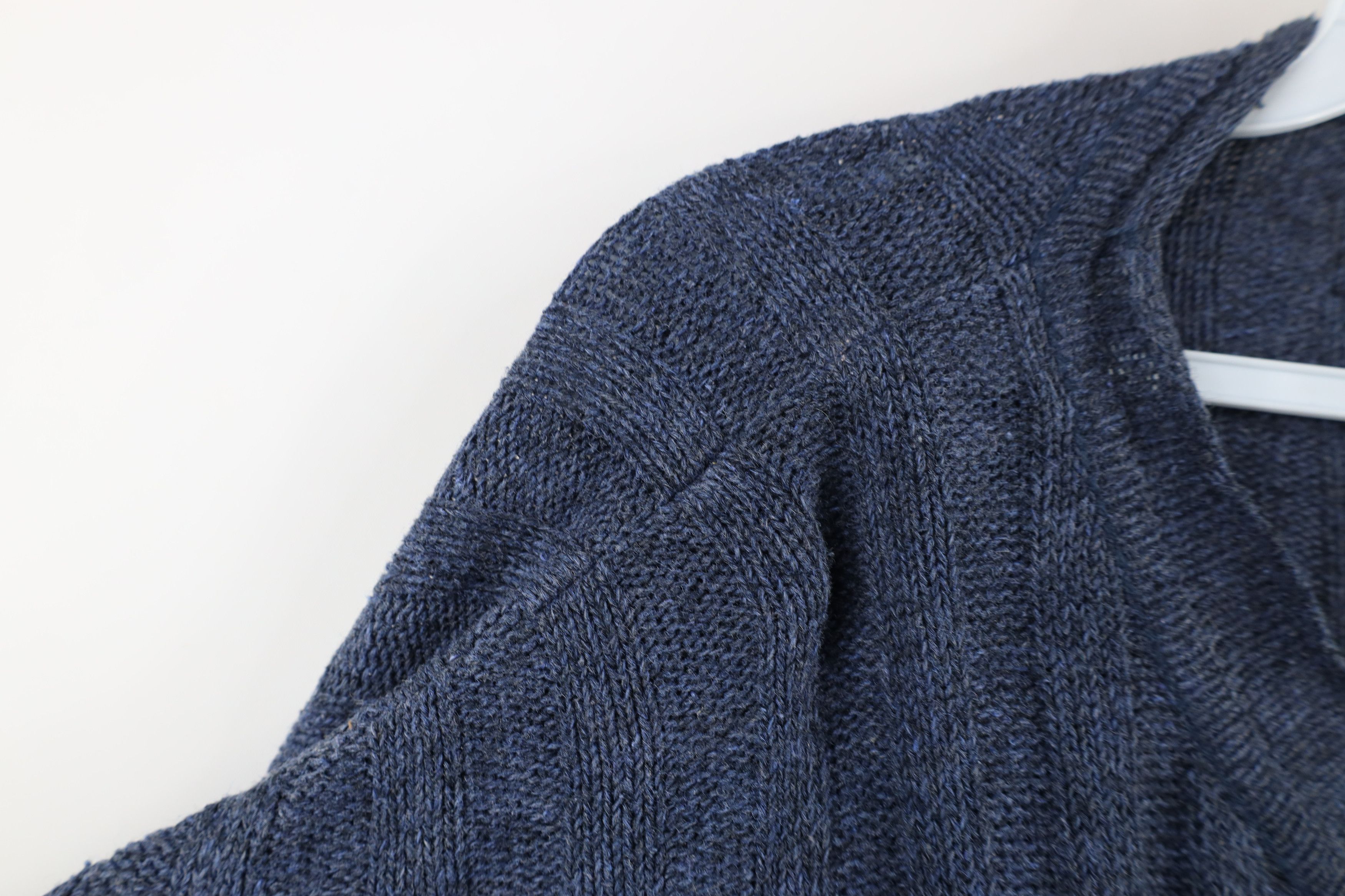 Vintage Vintage 90s Streetwear Ribbed Marled Knit Henley Sweater Size US L / EU 52-54 / 3 - 7 Thumbnail
