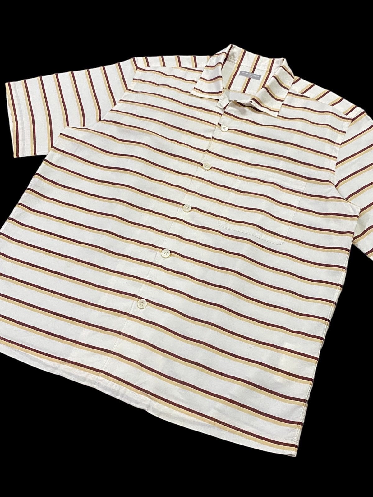 Comme des Garcons Homme AD 2002 Comme Des Garçons Homme Striped Shorts Sleeve Shirts Size US M / EU 48-50 / 2 - 16 Thumbnail