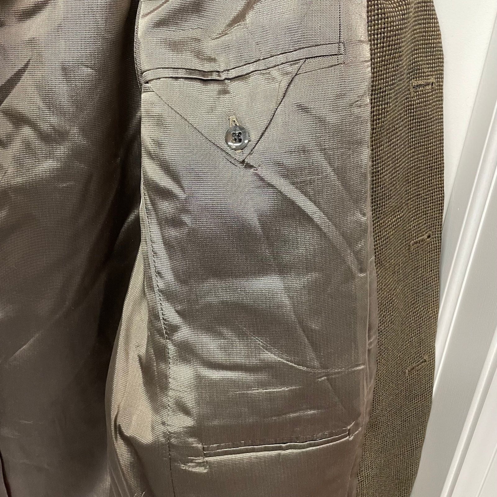 Oscar De La Renta Oscar de la Renta Brown Tweed Suit Jacket Blazer 42R Wool Size 42R - 4 Thumbnail
