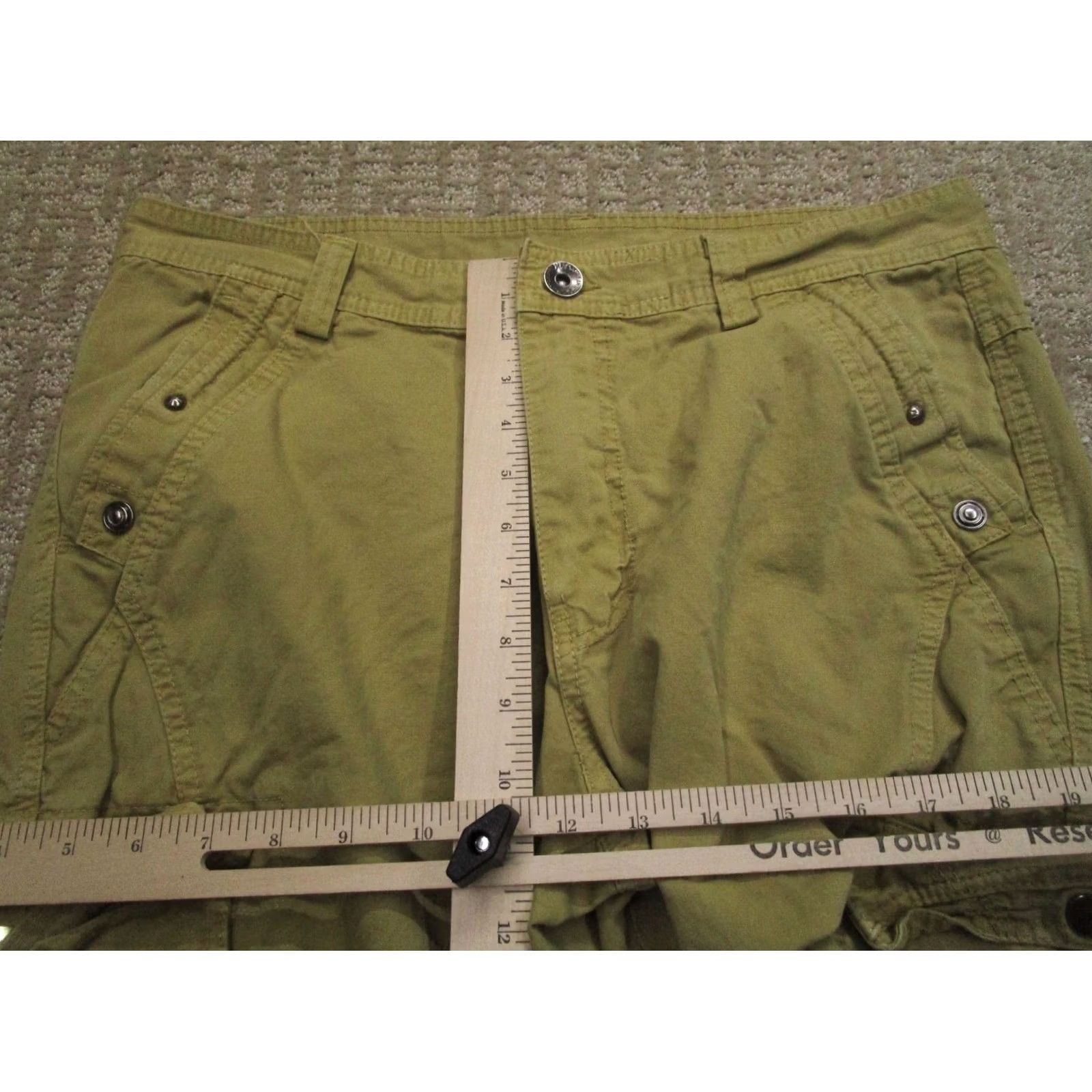 Vintage Junye Cargo Pants Men 36 Yellow Canvas Cargo Pocket Relaxed Straight Regular Waist 34 Inseam 33 Front Flat Front Vintage No Size US 36 / EU 52 - 7 Thumbnail