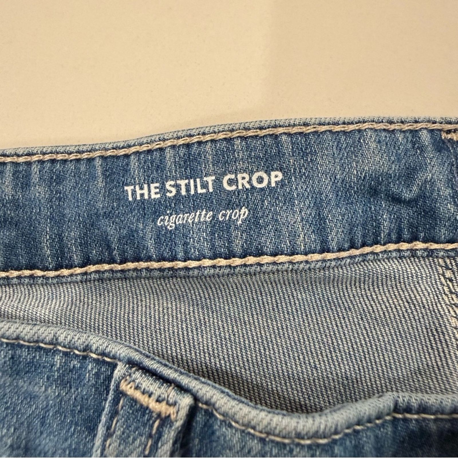 AG Adriano Goldschmied AG Adriano Goldschmied The Stilt Crop Frayed Jeans Womens 26 Size 26" / US 2 / IT 38 - 4 Thumbnail
