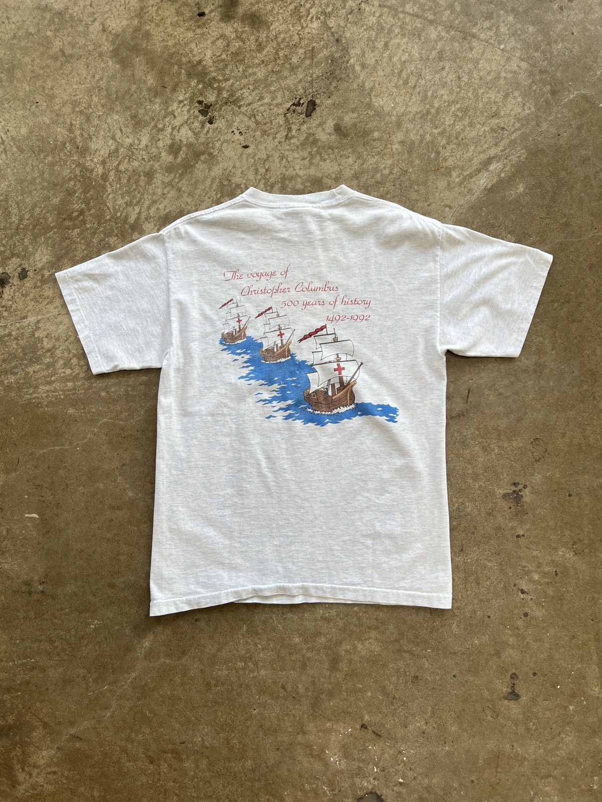 Vintage Vintage 90s Christopher Columbus Single Stitch Tee Medium Size US M / EU 48-50 / 2 - 6 Thumbnail