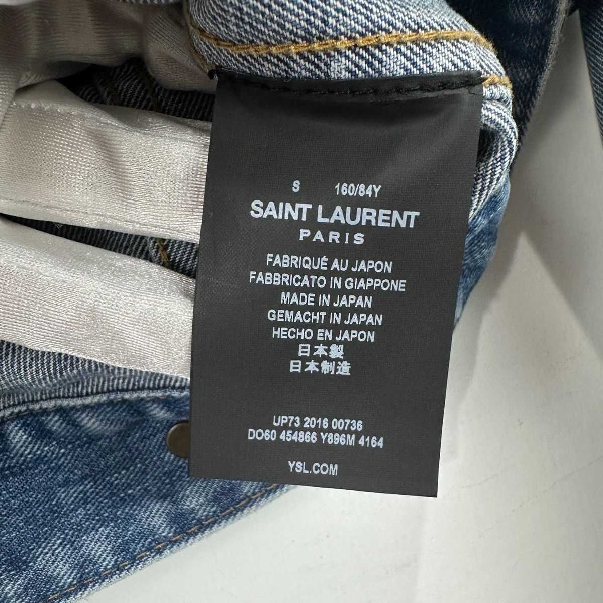Saint Laurent Paris Saint Laurent blue denim jacket Size S / US 4 / IT 40 - 6 Thumbnail