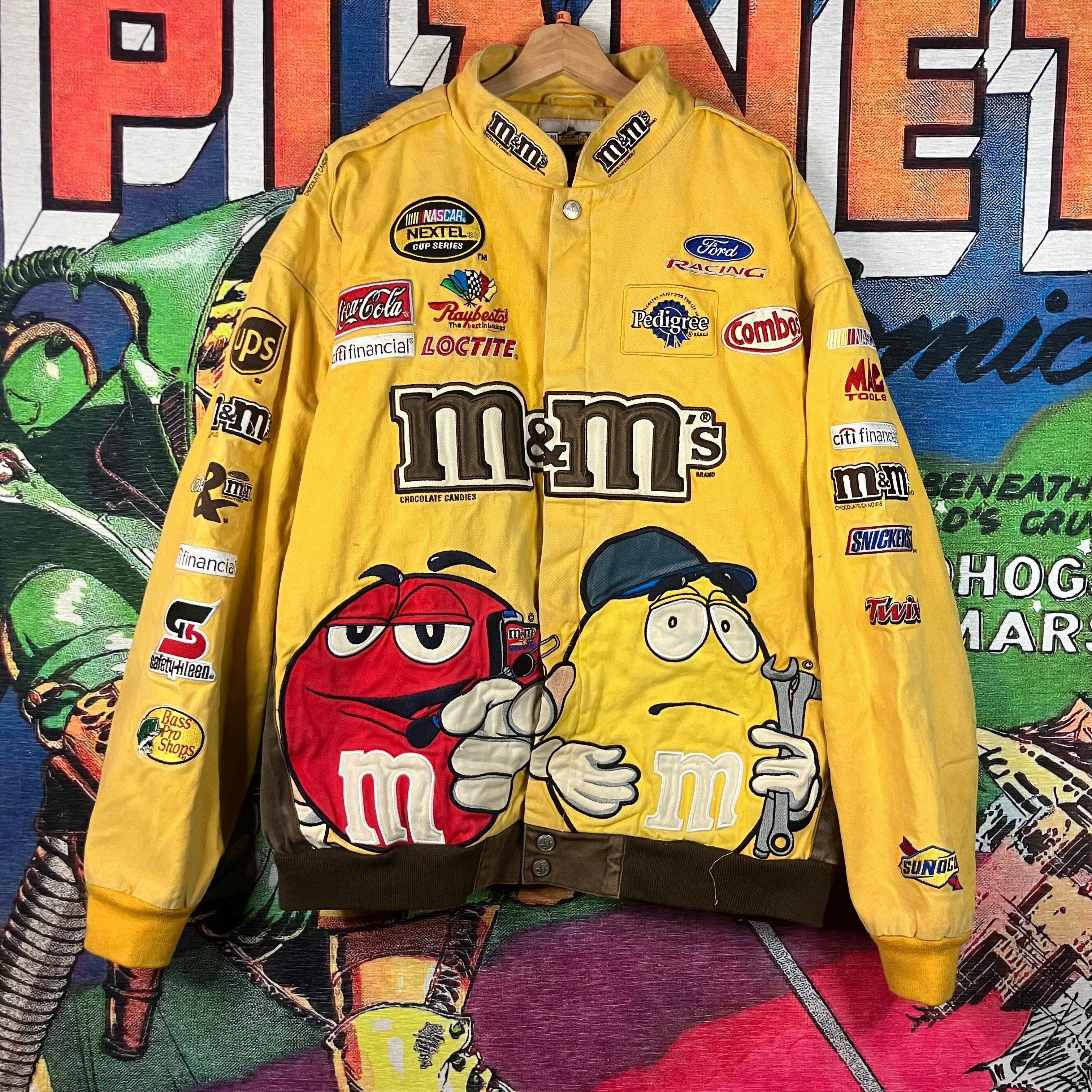 Vintage 90s Chase Authentics M&M NASCAR Racing Jacket Size 3