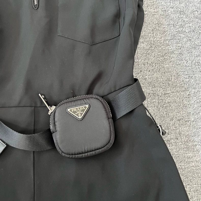 Prada Prada Triangle small bag black sleeveless dress 2502-Nextar Size XS / US 0-2 / IT 36-38 - 4 Thumbnail
