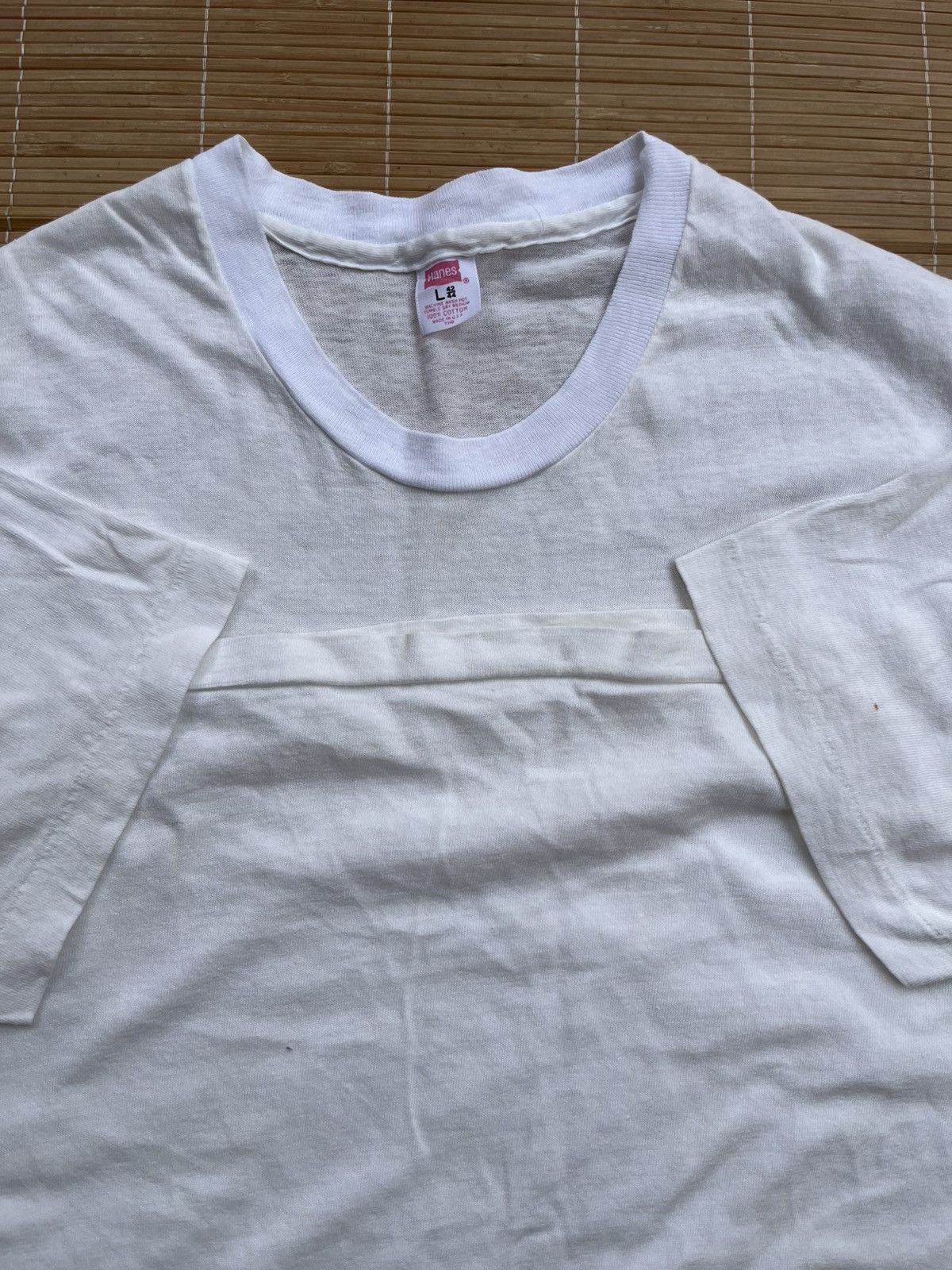 Vintage Vintage 60s Hanes blank tee Size US L / EU 52-54 / 3 - 6 Thumbnail