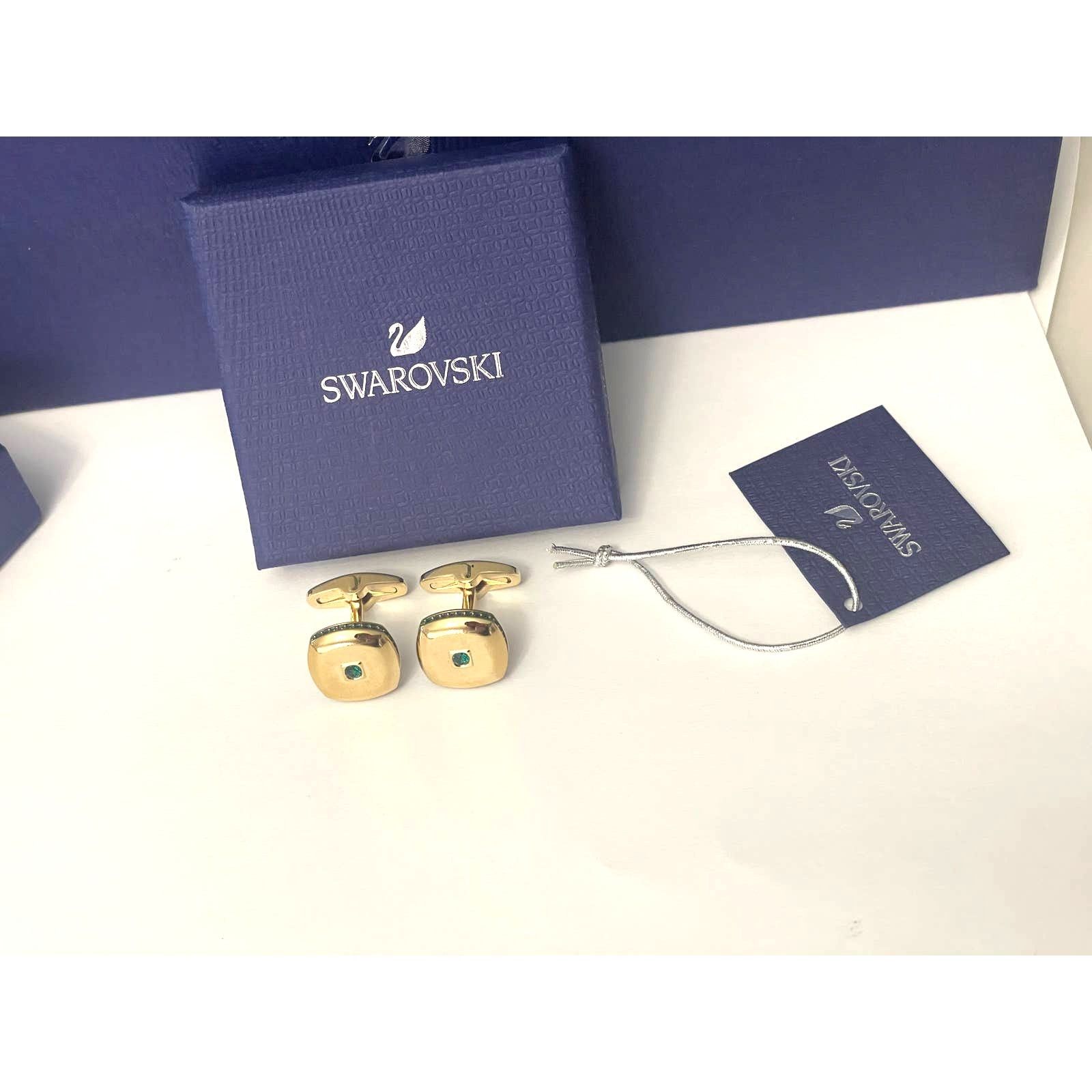 Swarovski Swarovski Theo cufflinks Earth element, Green, new Size ONE SIZE - 7 Thumbnail