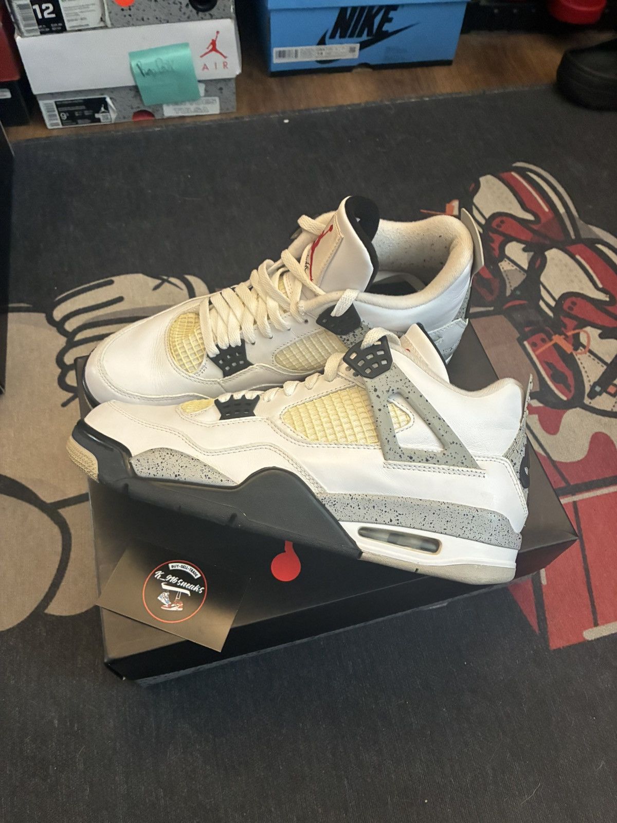 Jordan Brand Jordan 4 white cement 2015 Size US 10.5 / EU 43-44 - 1 Thumbnail