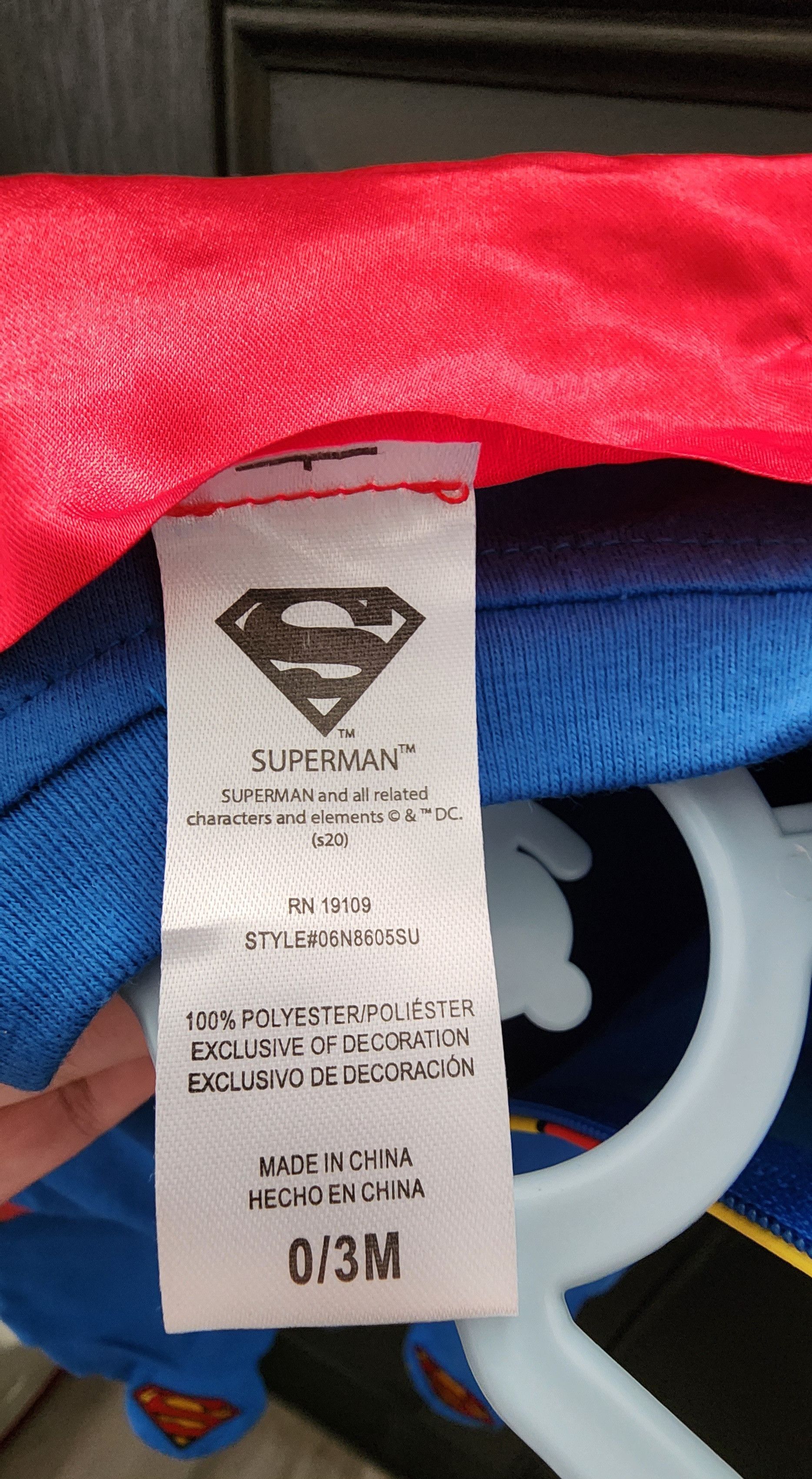 DC Comics NIP DC Comics Justice Superman Baby Boy Costume 0-3 Month Size US XXS / EU 40 - 5 Thumbnail