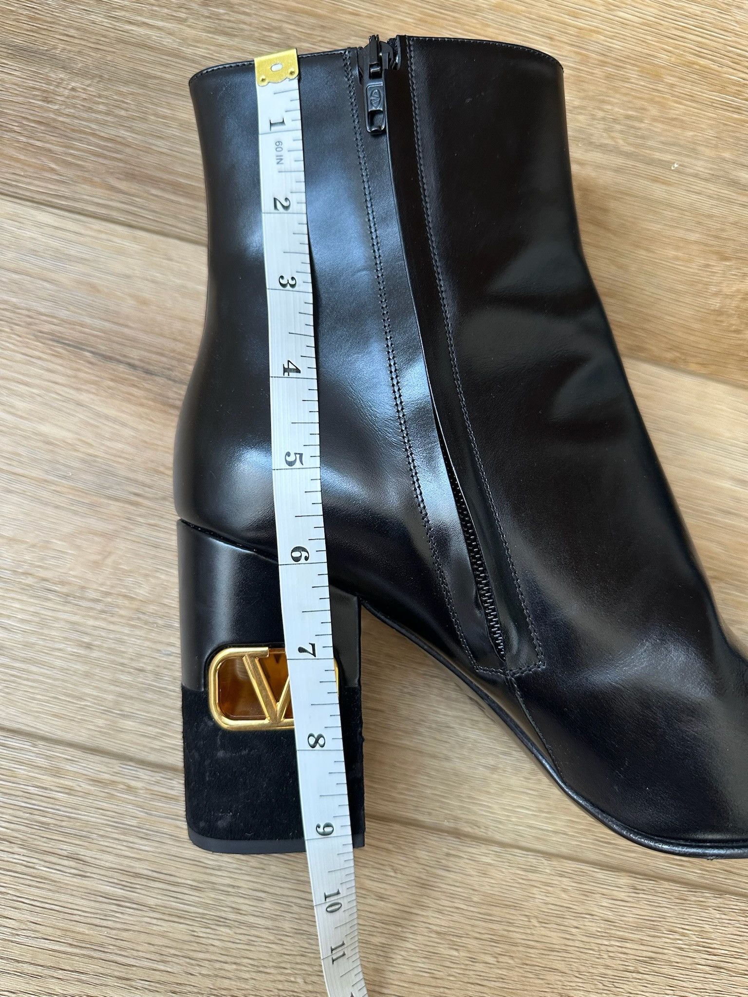 Valentino 🔥SALE🔥 Valentino Garavani Women’s Block Heel Logo Booties Size US 7 / IT 37 - 8 Thumbnail
