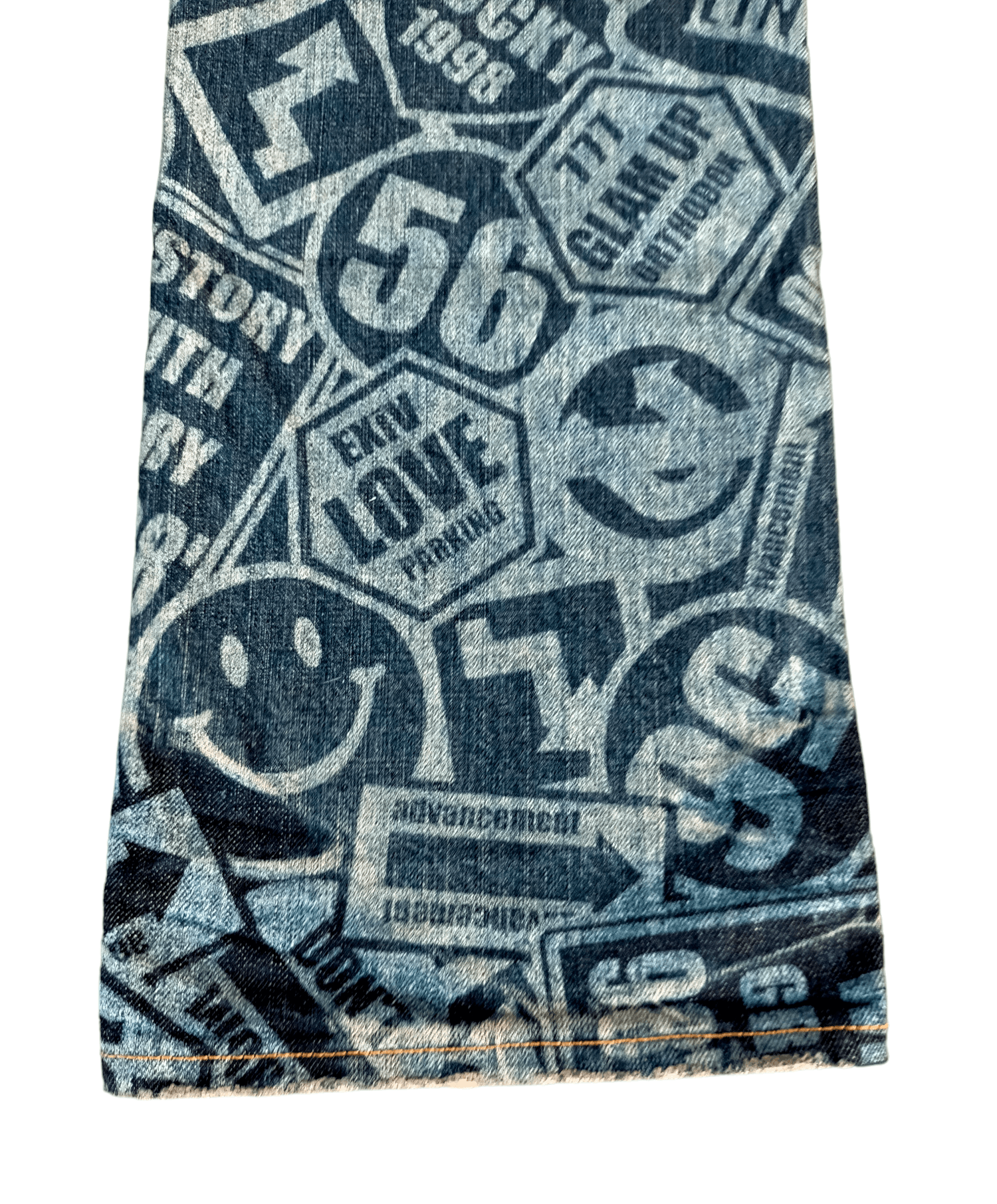Hysteric Glamour Archieve 🔥 Full Print Word Phrase Boot cut Wide Pant Size US 29 - 15 Thumbnail