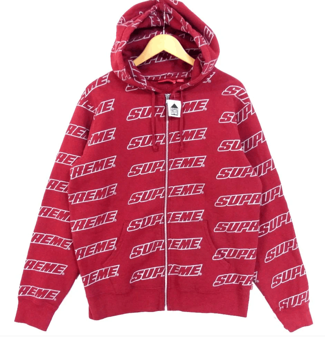 Supreme SUPREME 18SS Repeat Zip Up Hooded Sweatshirt/ Size US M / EU 48-50 / 2 - 1 Thumbnail