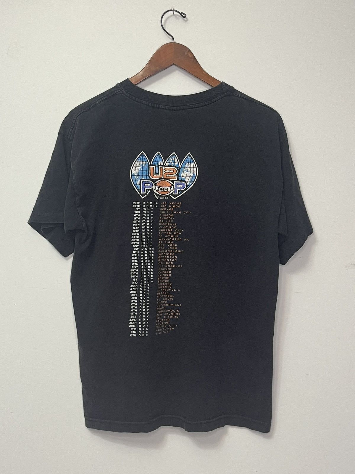 Vintage U2 Pop Mart Concert 1997 Tour T-Shirt Polygram tee Size US M / EU 48-50 / 2 - 2 Thumbnail