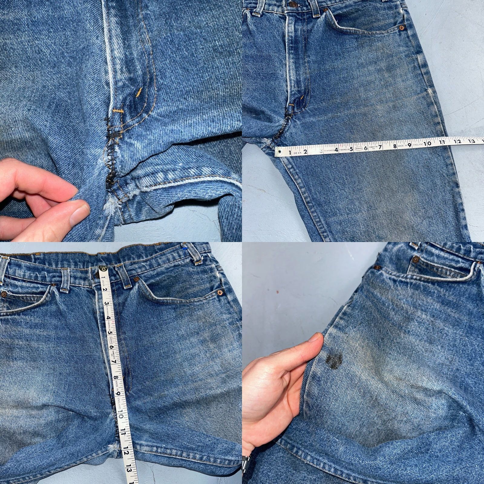 Levi's Levis 517 Vintage 80s USA Orange Tab Bootcut Flare Jeans Men 32x31 Blue Denim Cotton Regular Size US 32 / EU 48 - 8 Thumbnail