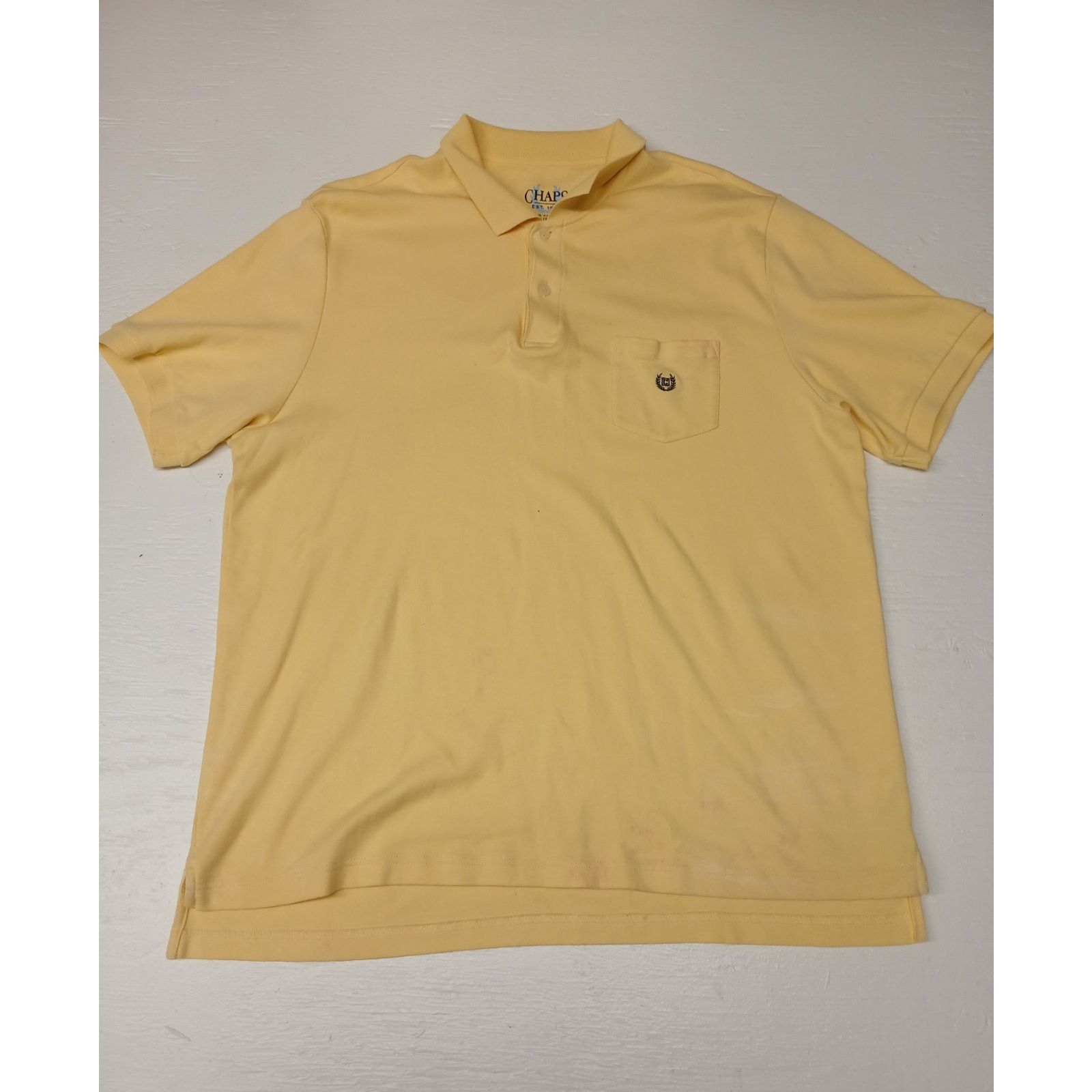 Chaps Chaps (XL) Yellow Button Golf Soft Polo Shirt Size US XL / EU 56 / 4 - 1 Thumbnail