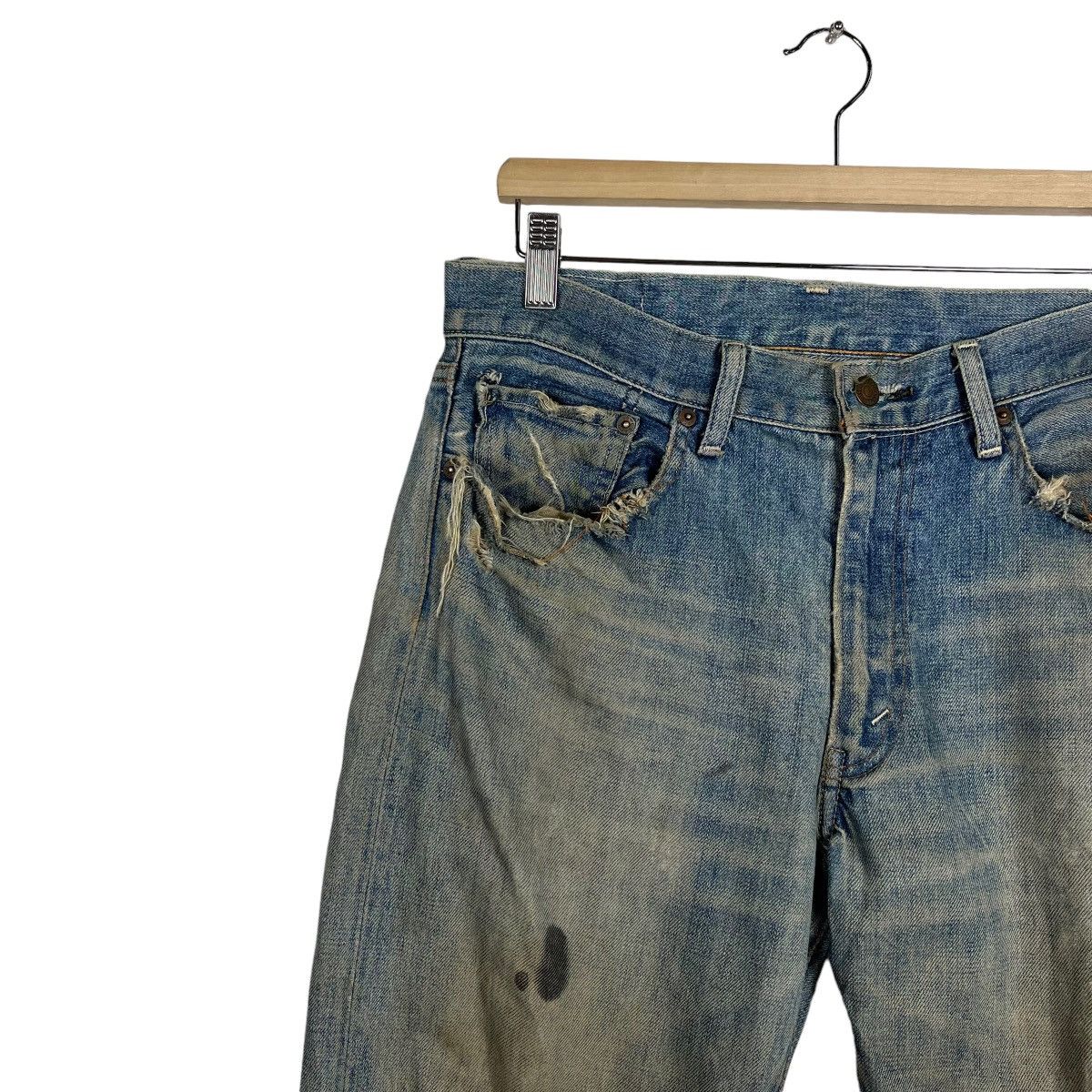 Levi's × Levi's Vintage Clothing 🔥 VINTAGE LEVIS BIG E REDLINE DISTRESSED DENIM Size US 32 / EU 48 - 6 Thumbnail