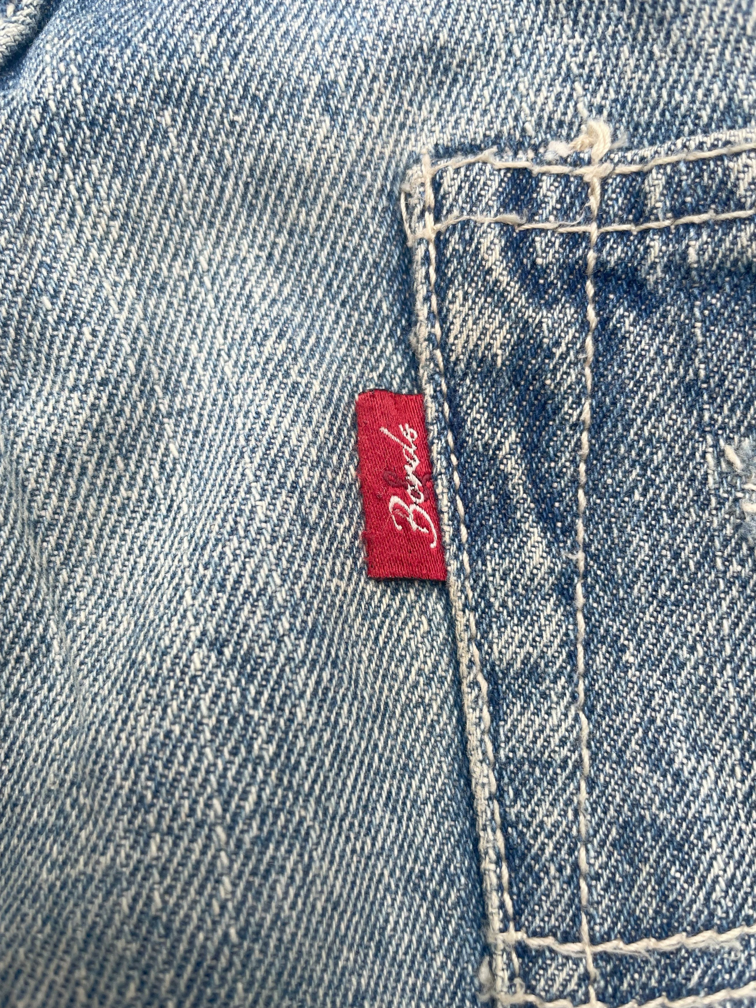 Japanese Brand Bonds& Peace Faded Distresed Jeans Size US 31 - 15 Thumbnail