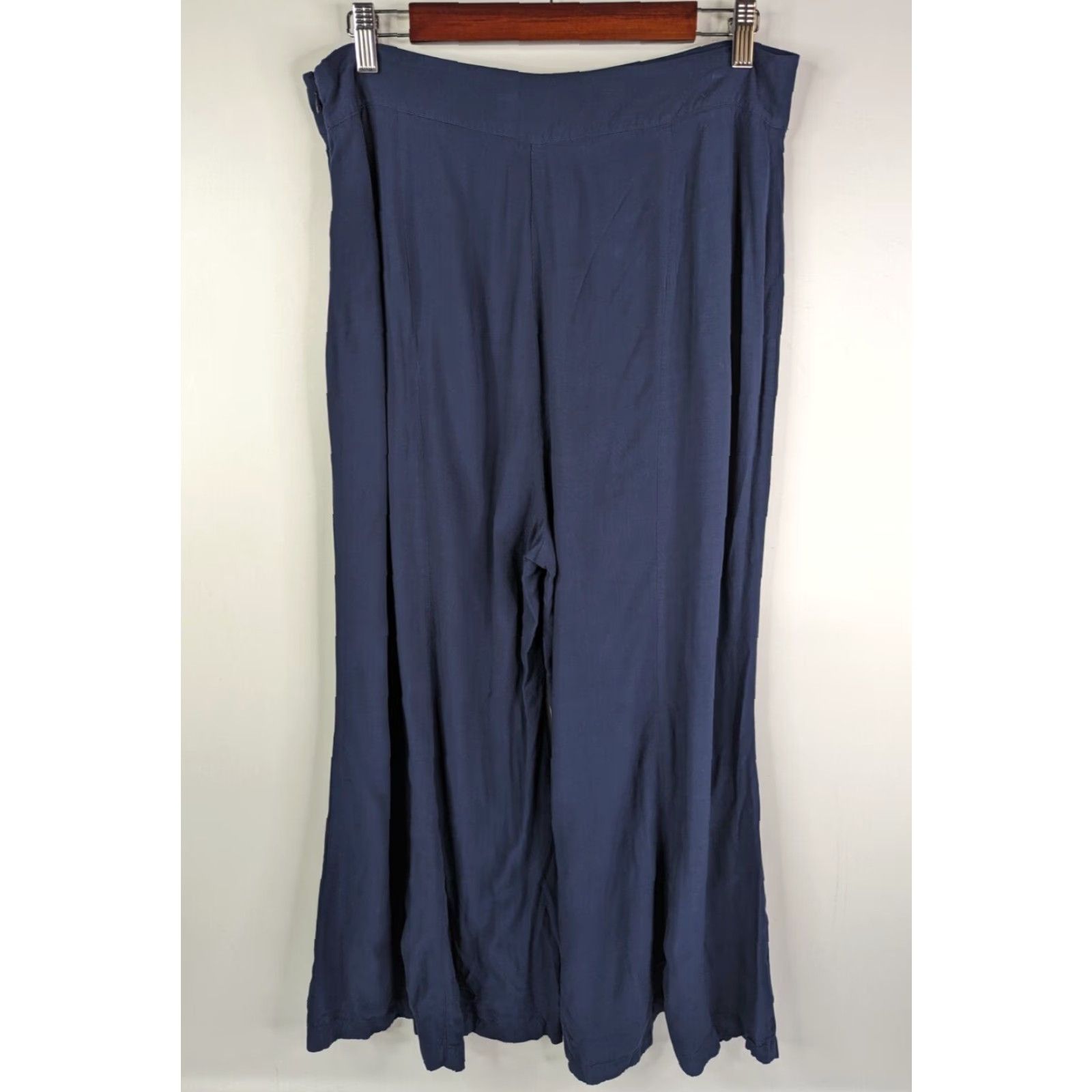 Vintage VINTAGE Maeve Anthropologie Canna Culotte Navy Blue High Rise Wide-Leg Pants Womens 12 Size 34" / US 12 / IT 48 - 4 Thumbnail