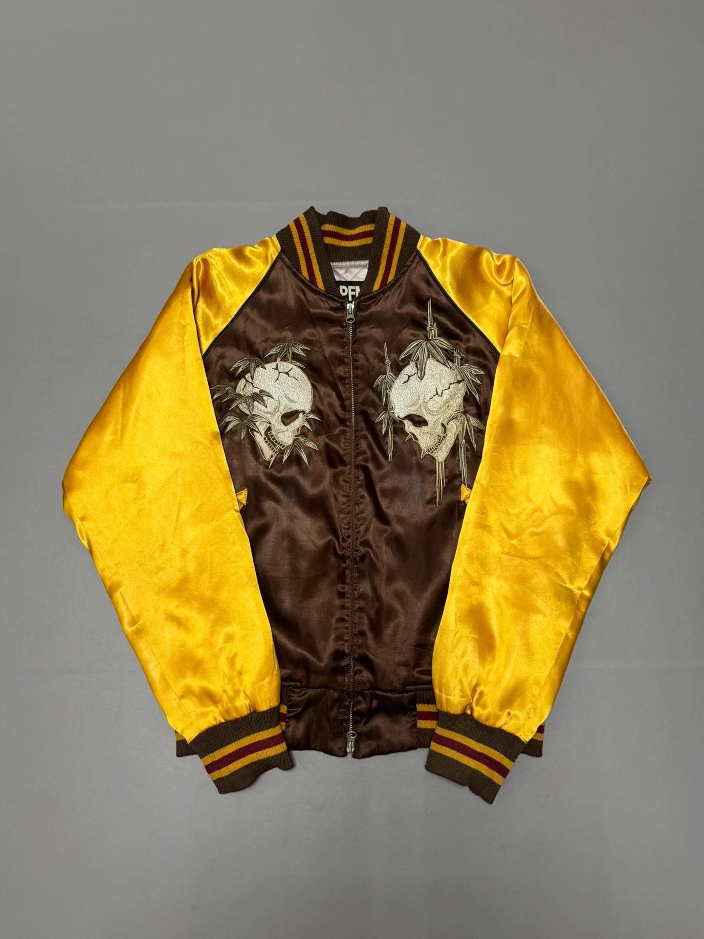 PPFM PPFM Mary Leaf Skull Brown & Gold Yokosuka Longsleeve Jkt Size US M / EU 48-50 / 2 - 1 Thumbnail
