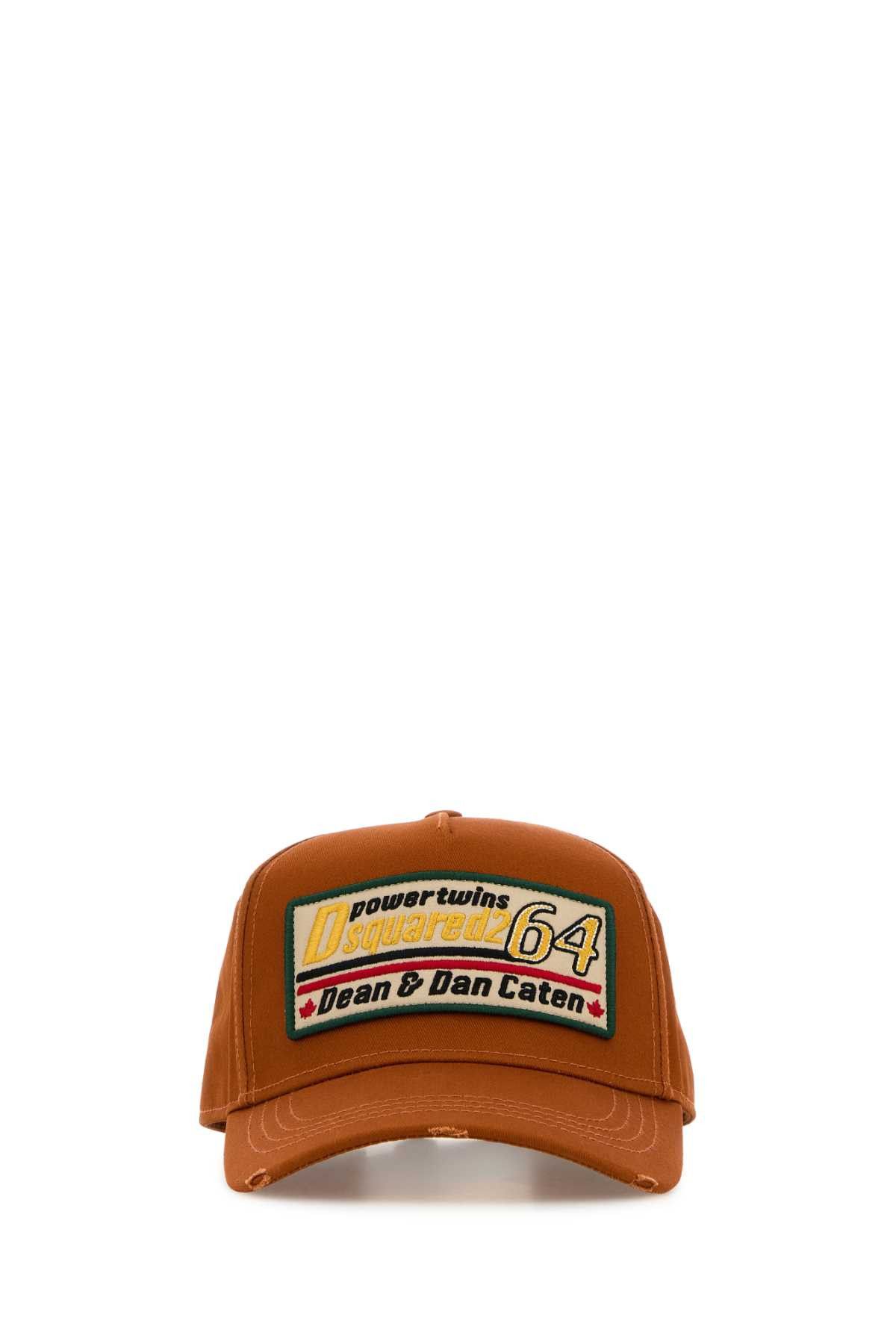 Orange Cotton Baseball Cap