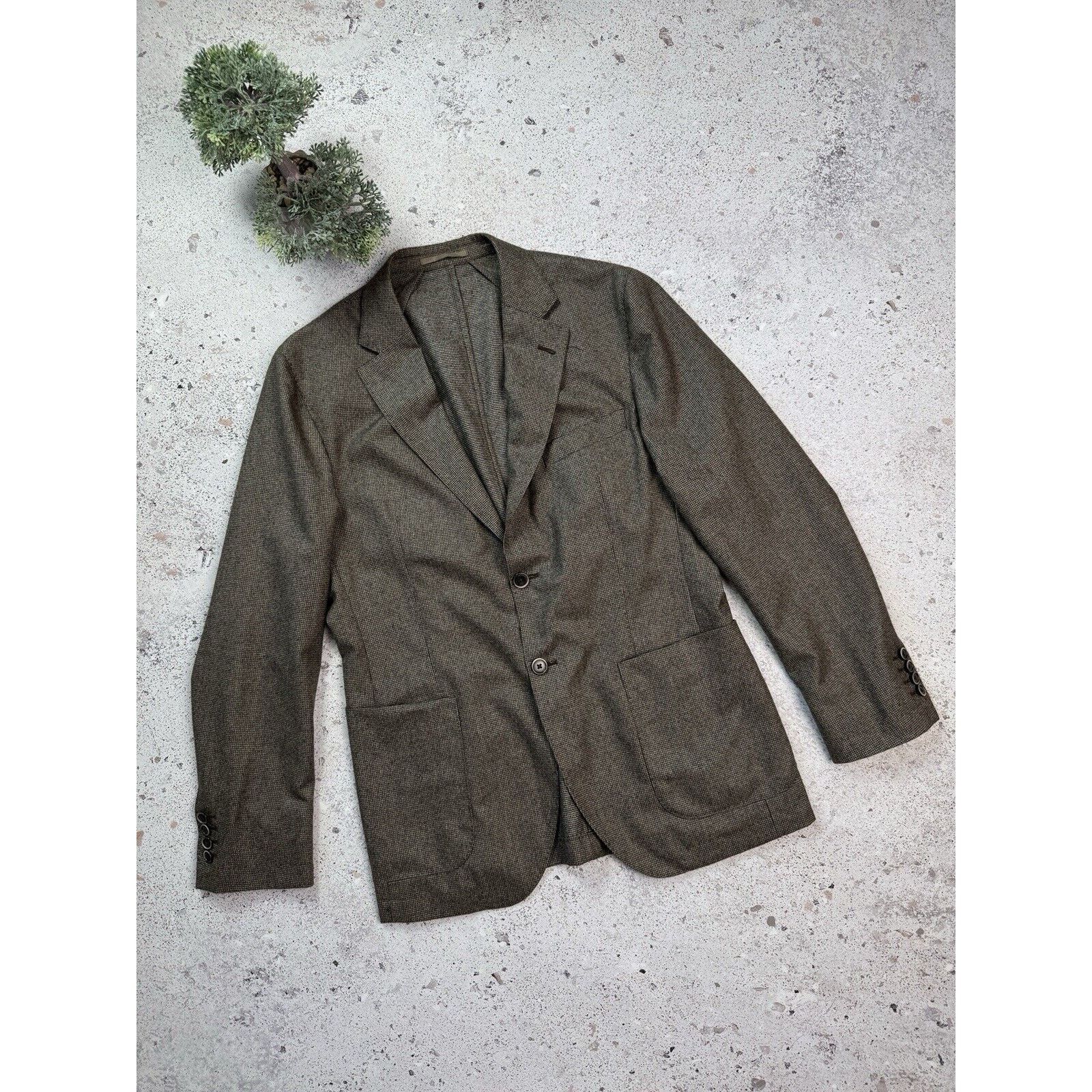 Hackett London Light Wool Blazer Jacket Size 40R/50R Brown