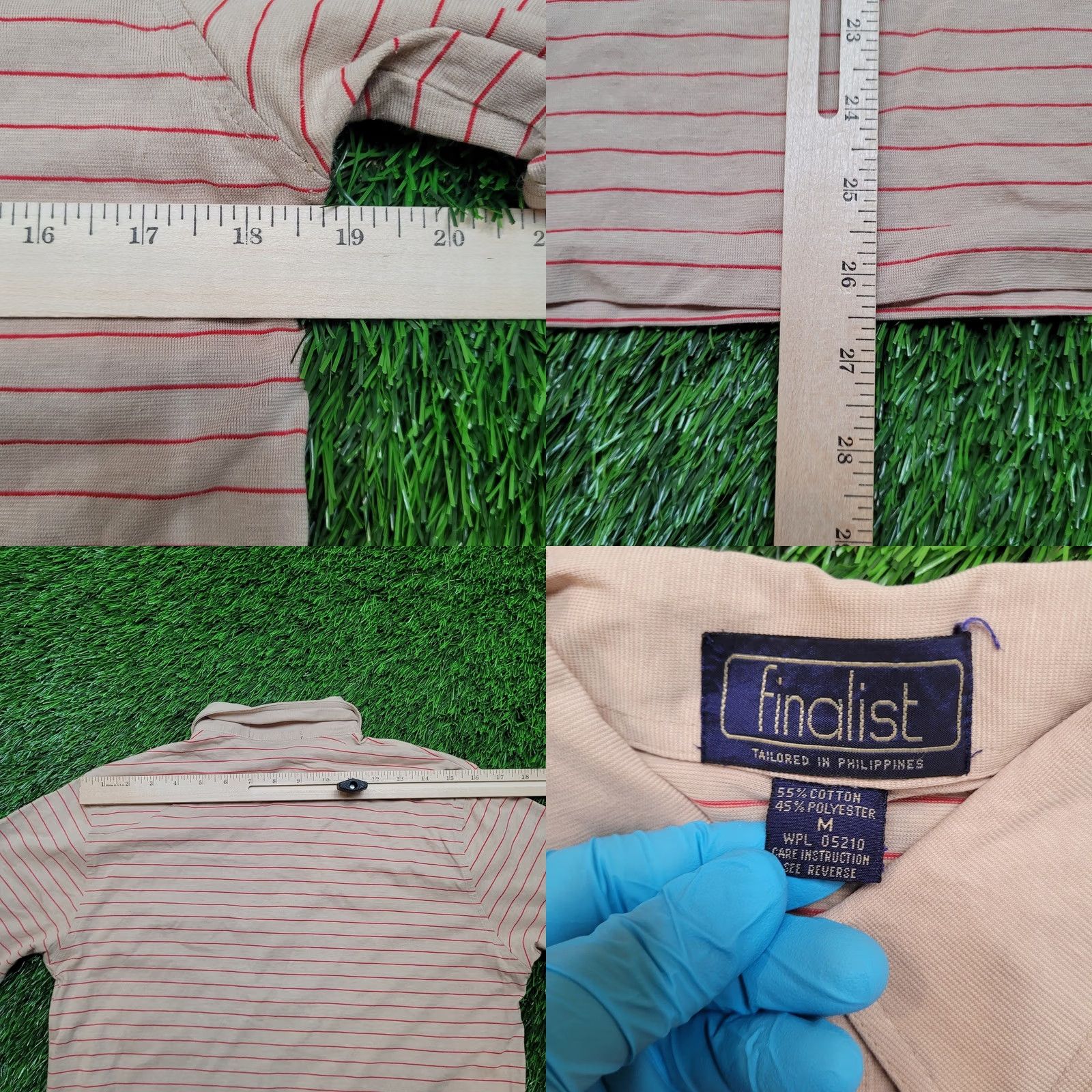 Vintage VTG Finalist Dagger Collar Knit Polo Mens XS Horizontal Stripe Shirt Size US XS / EU 42 / 0 - 8 Thumbnail