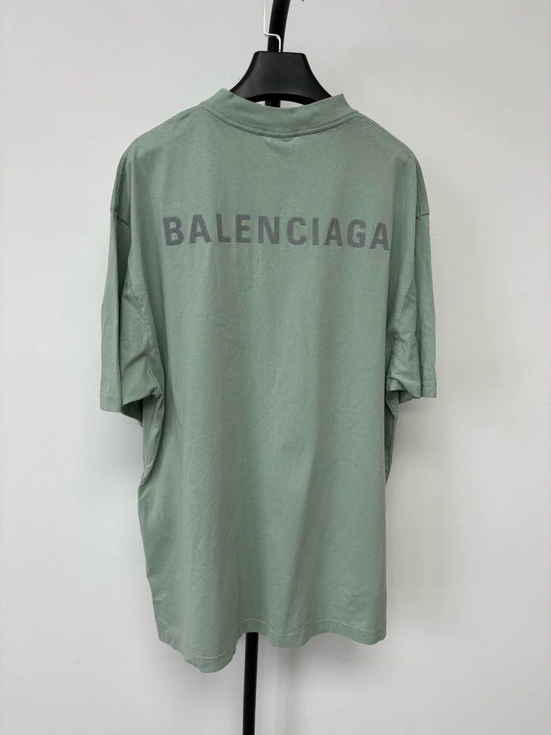 Balenciaga Balenciaga Mint green embroidered logo short sleeve T-shir Size US M / EU 48-50 / 2 - 1 Thumbnail