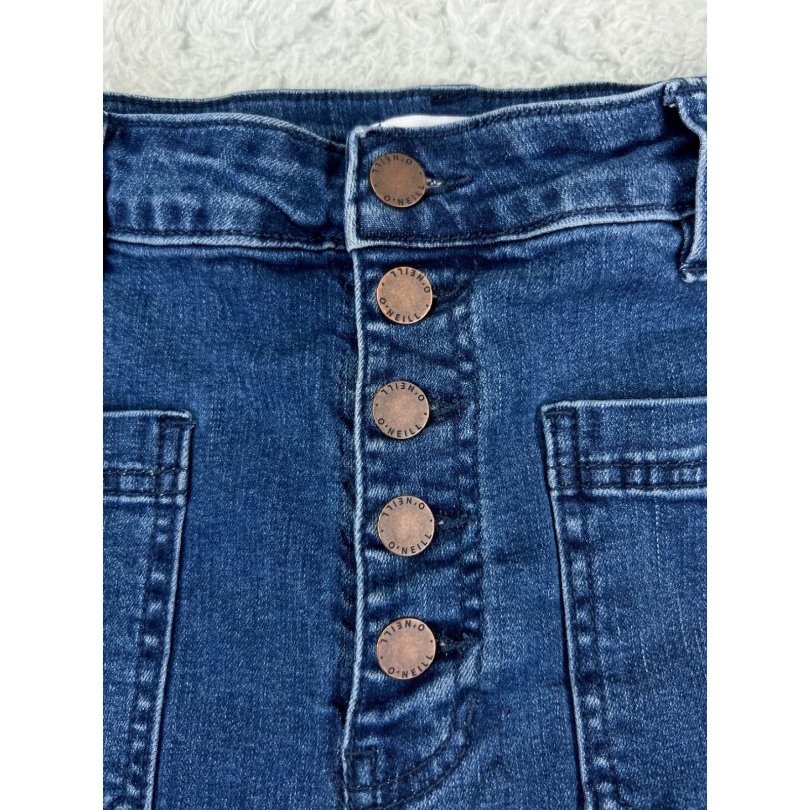O'Neill O'neill Jeans Womens 30 Blue Denim Button Fly Flared Cotton Blend Stretch Shirt Size 30" / US 8 / IT 44 - 5 Thumbnail