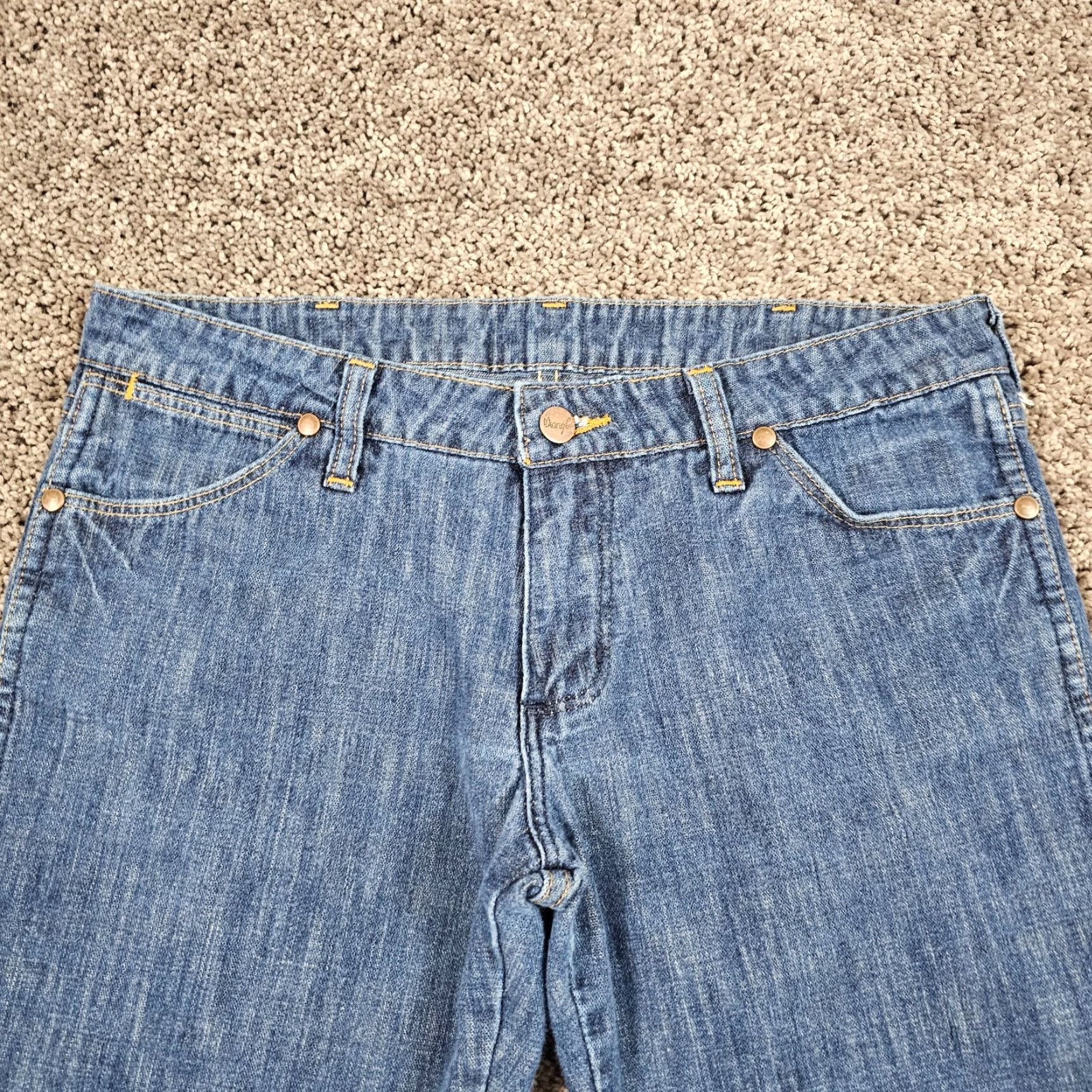 Wrangler Wrangler Jeans Womens Boot Cut Denim 30x28 Medium Wash 100% Cotton Low Rise Regular Inseam 28 Blue Size 24" / US 00 / IT 34 - 2 Thumbnail