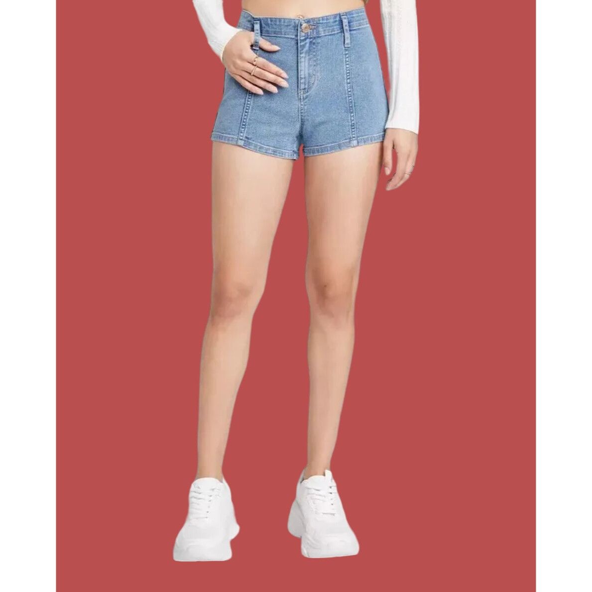 Other Wild Fable - Women's Super-High Rise Jean Shorts - 2.5" Ins Size 36" / US 14 / IT 50 - 1 Thumbnail