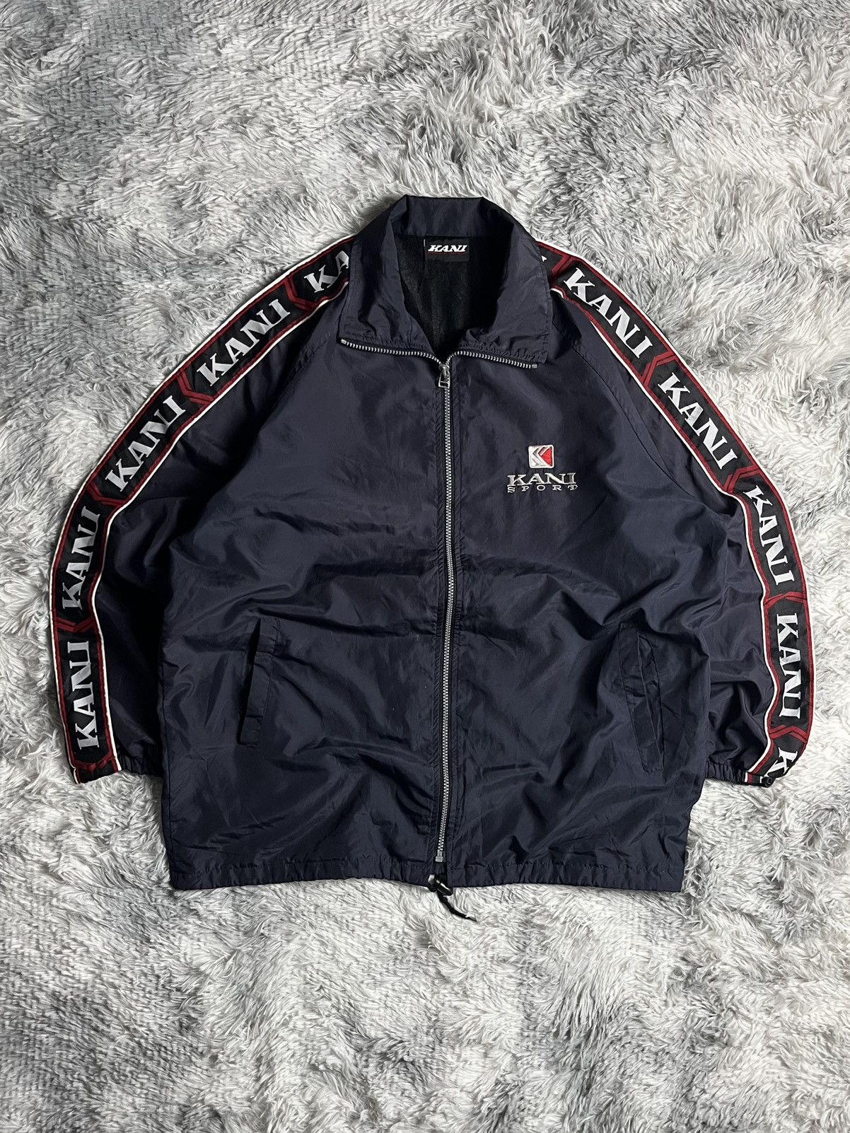 Karl Kani Vintage 90’s KARL KANI Sidetape Big Logo Windbreaker Jacket Size US L / EU 52-54 / 3 - 1 Thumbnail