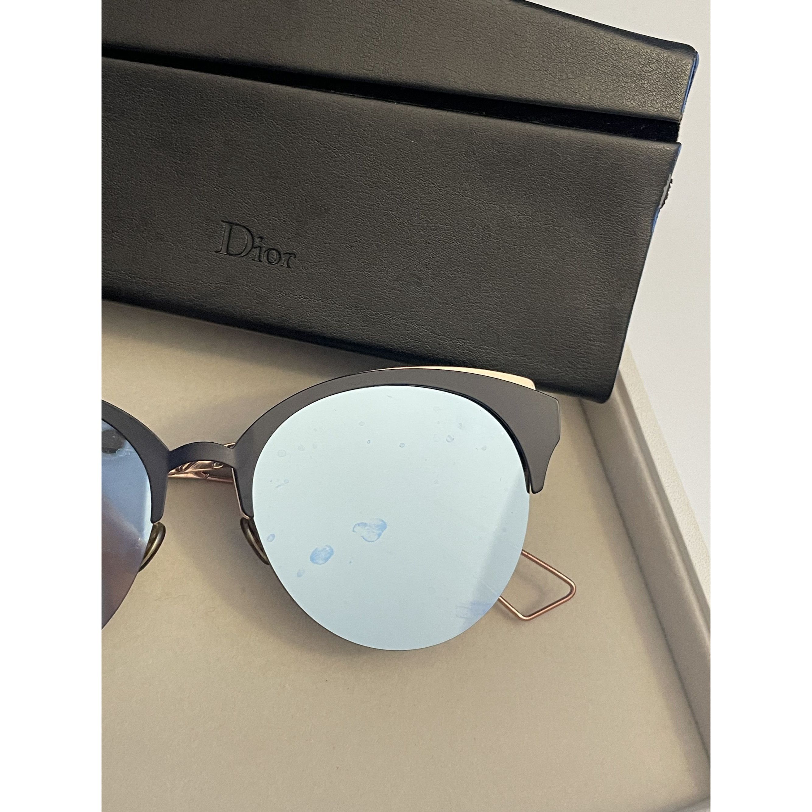Dior Christian Dior Metal Cat-Eye Sunglasses With Mirror Lenses & Size ONE SIZE - 5 Thumbnail