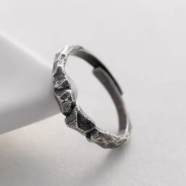Vintage Retro Mountain Peak Rock Ring Size ONE SIZE - 2 Thumbnail