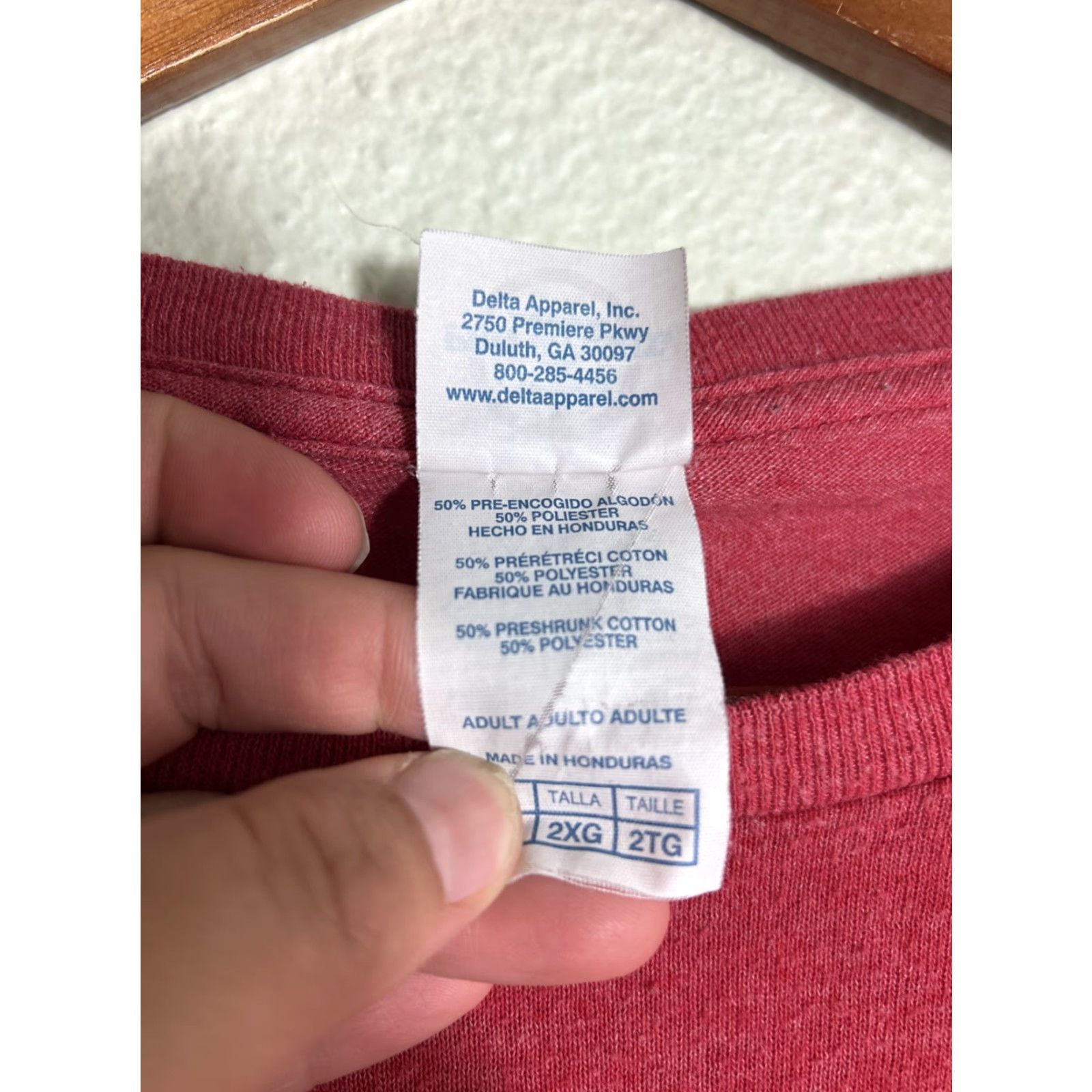 Delta I Miss My Homies Delta T Shirt Mens XXL Short Sleeve Red Size US XXL / EU 58 / 5 - 7 Thumbnail