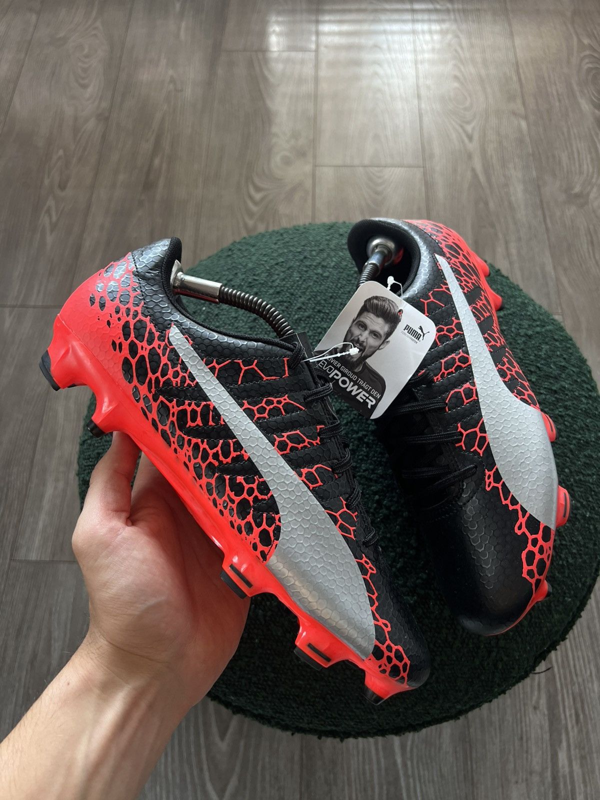Puma Puma EvoPower 4 X Oliver Giroud Black/Red New Football Boots Size US 10.5 / EU 43-44 - 3 Thumbnail